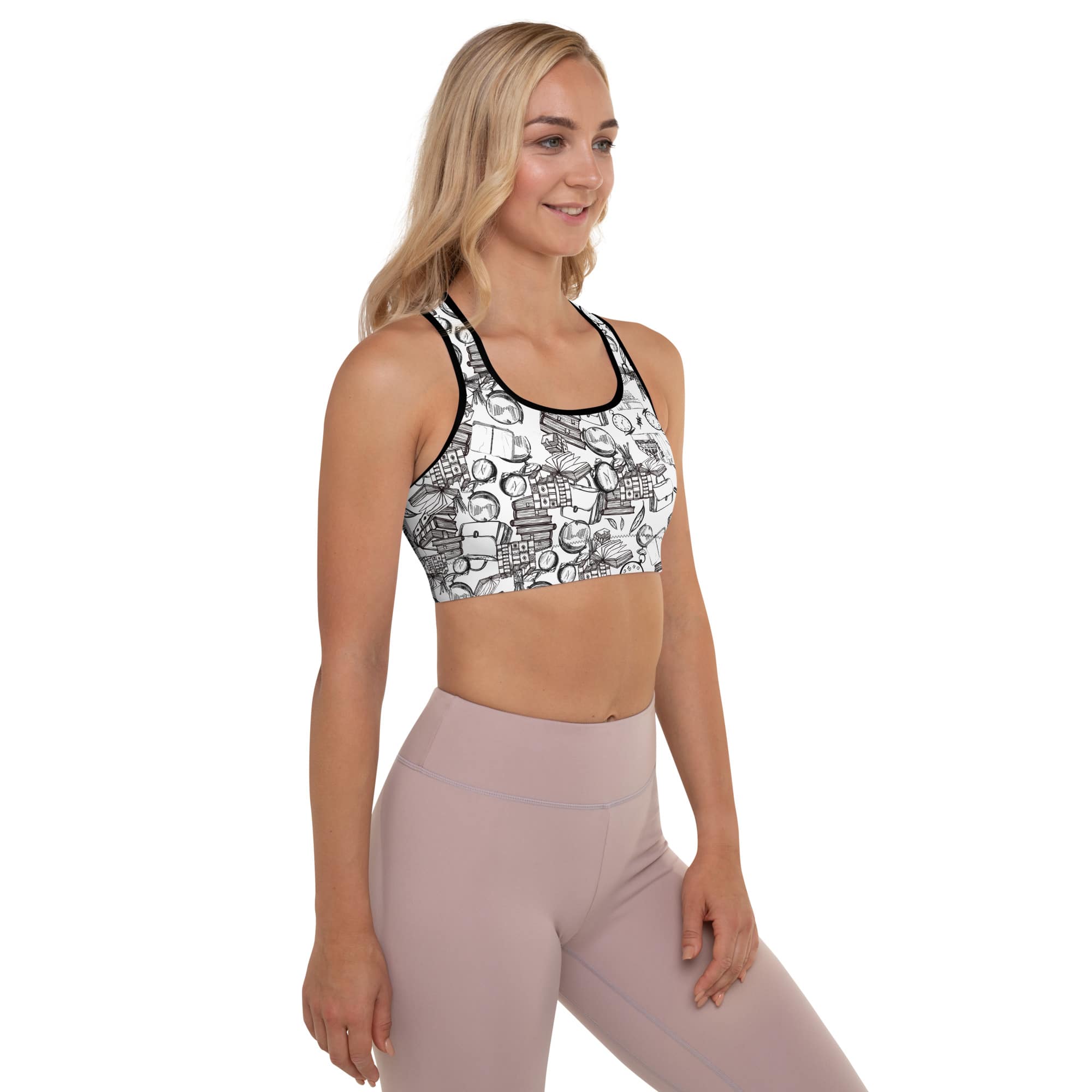 Book Lovers Padded Sports BRA