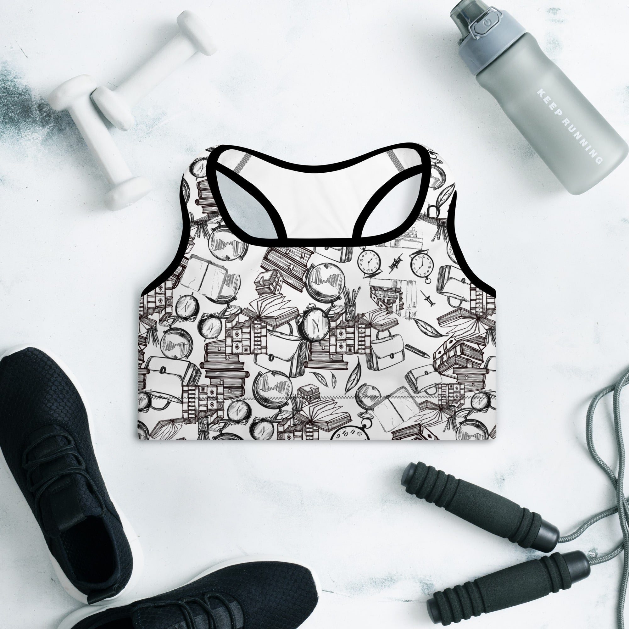 Book Lovers Padded Sports BRA