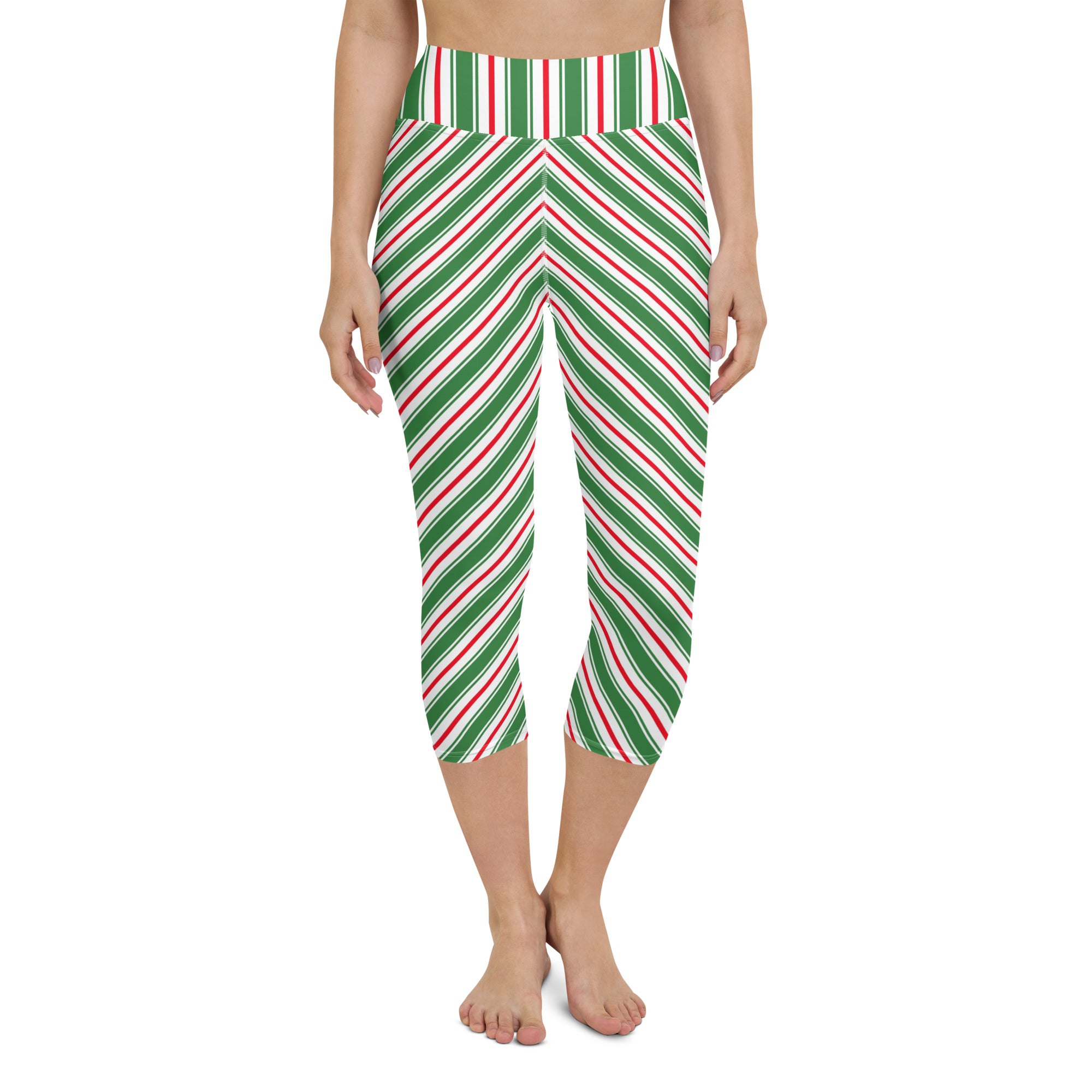 Candy Cane Christmas Yoga Capris