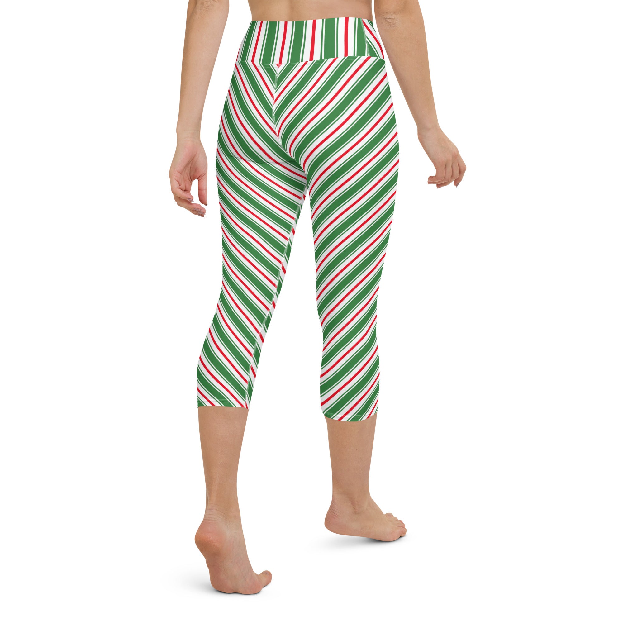 Candy Cane Christmas Yoga Capris