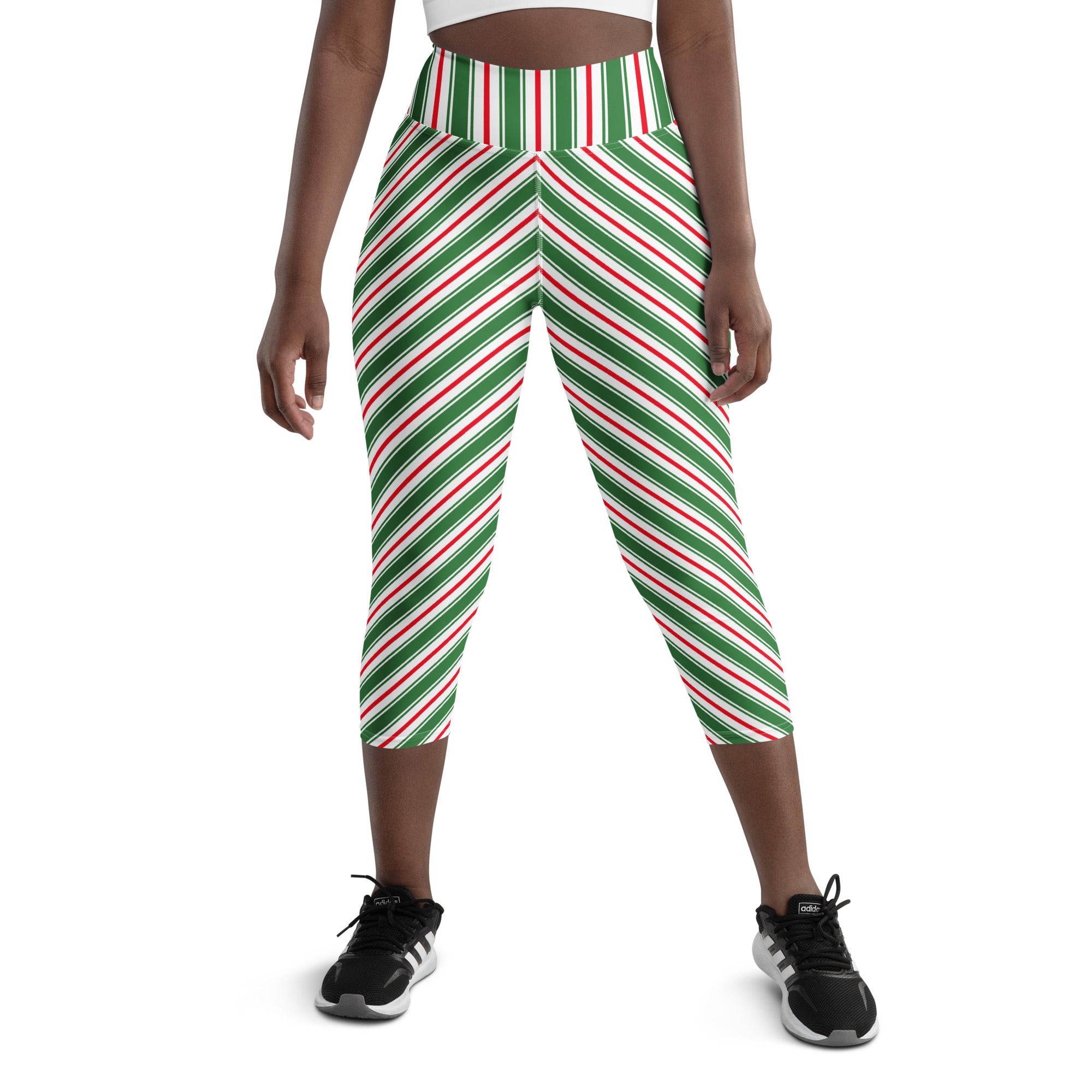 Candy Cane Christmas Yoga Capris