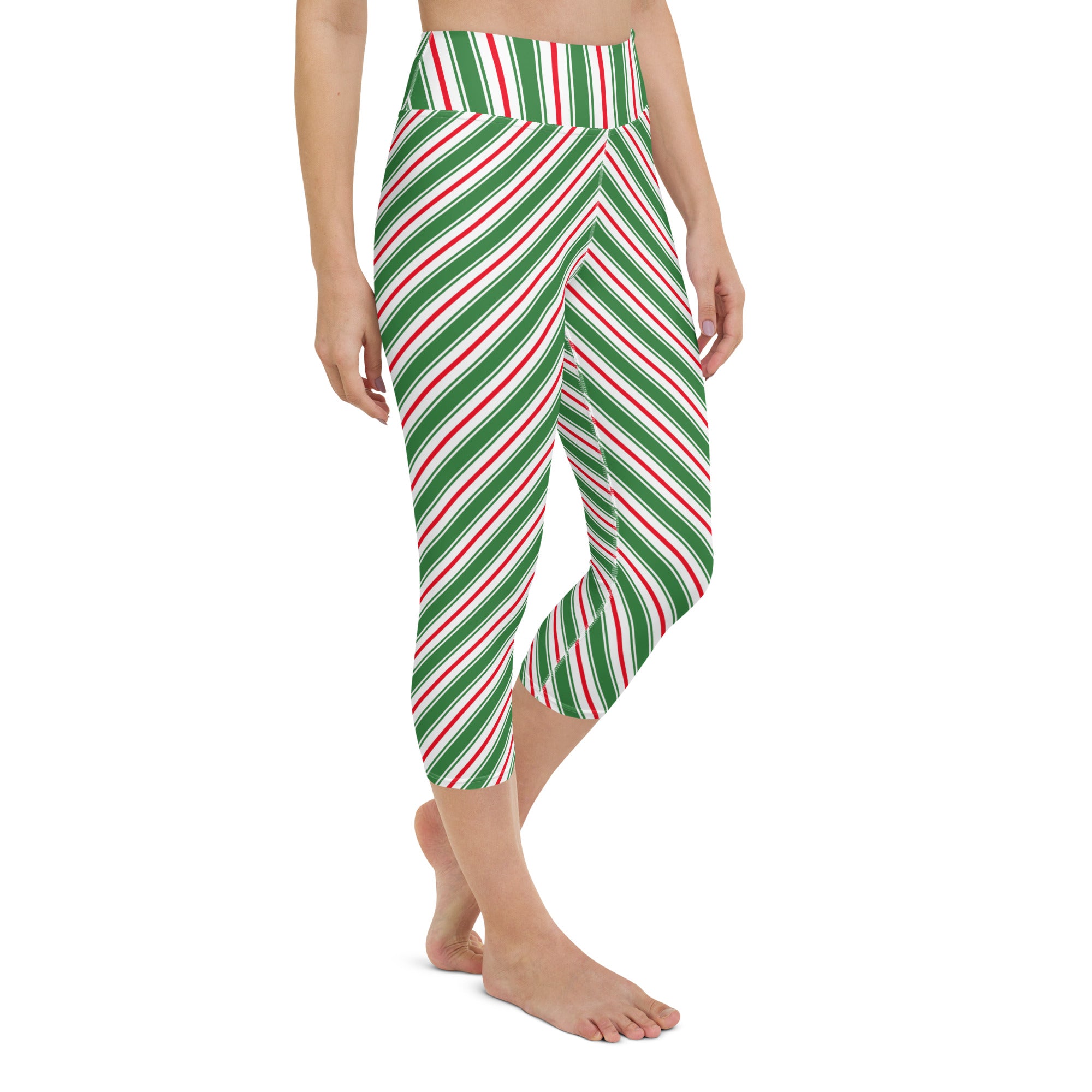 Candy Cane Christmas Yoga Capris