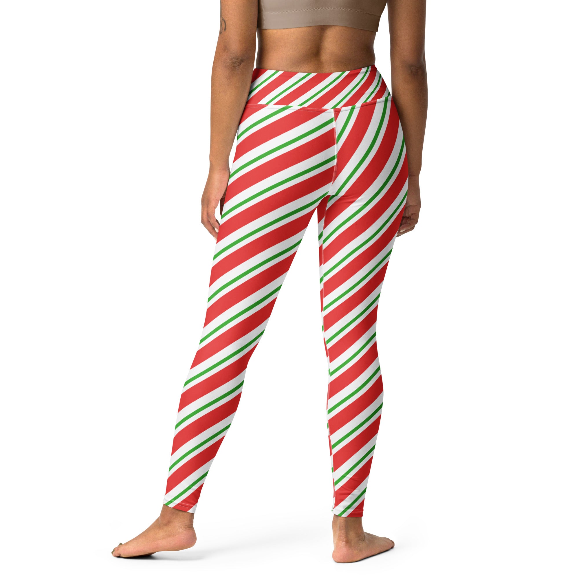 Candy Cane Christmas Yoga Leggings