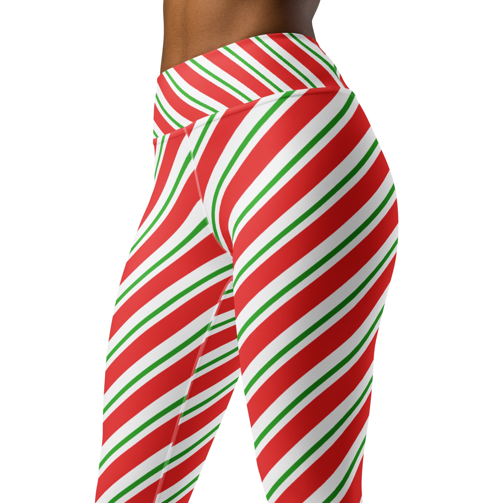 Candy Cane Christmas Yoga Leggings