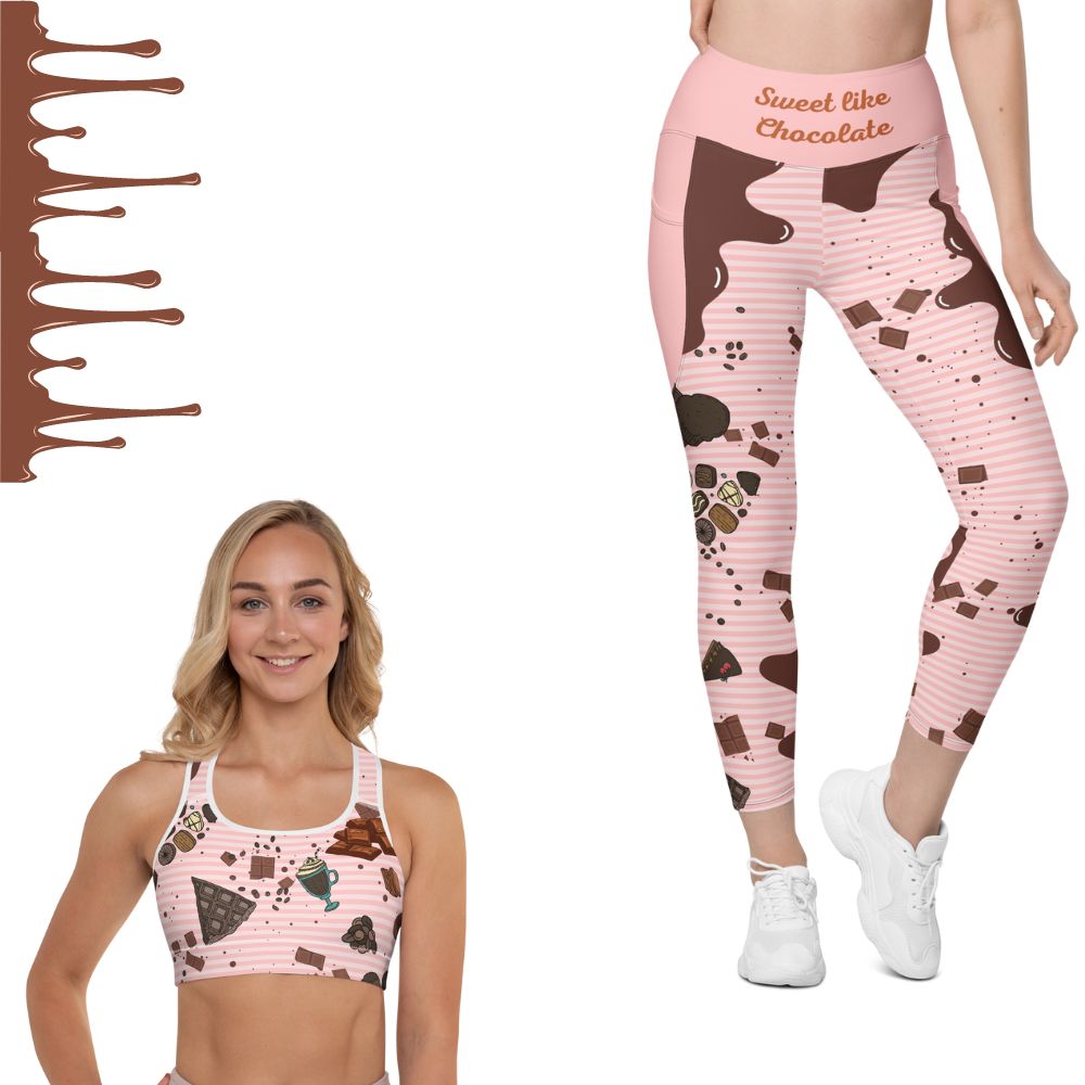 Chocolate Lovers’ Activewear Set (Leggings + Sports BRA)