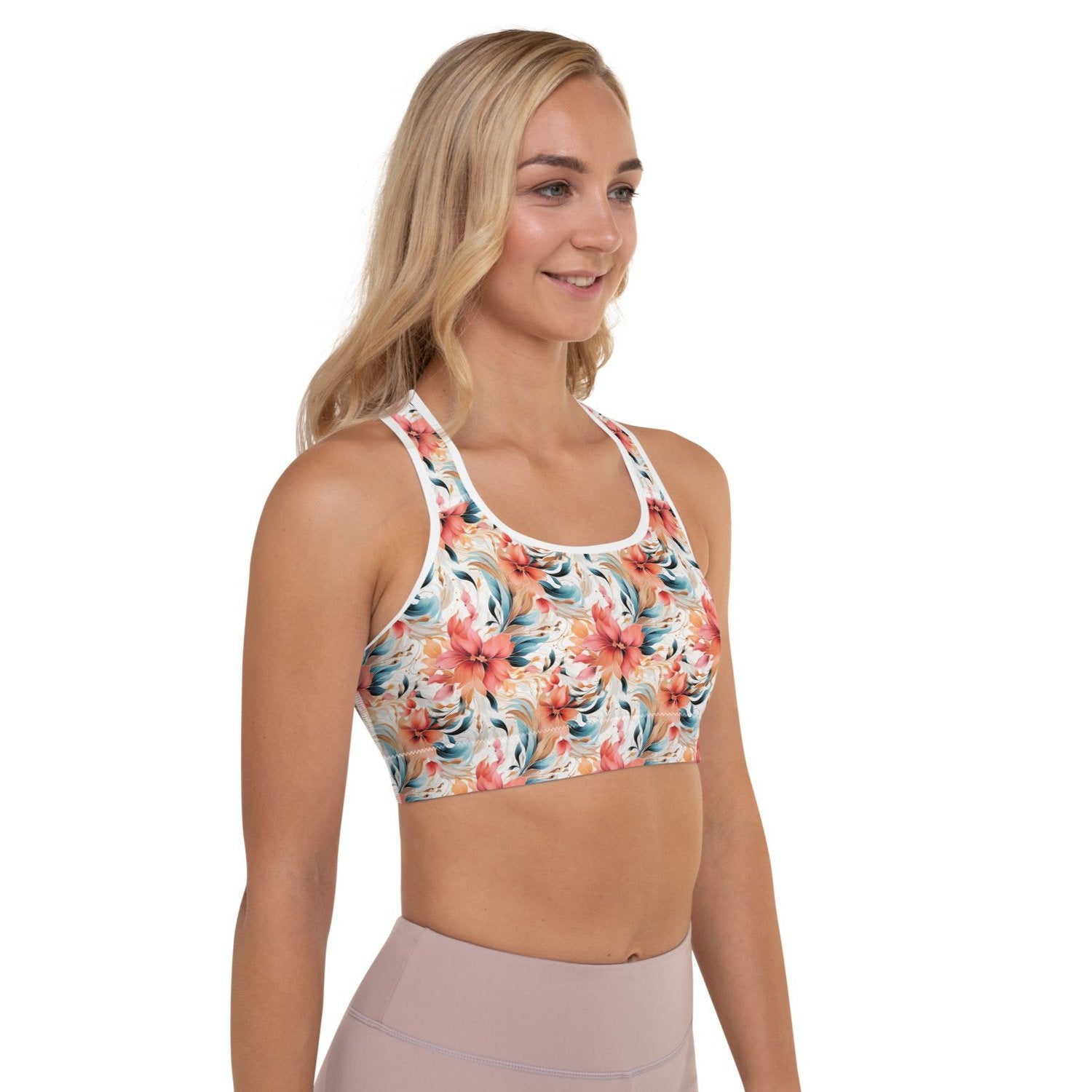 Floral Padded Sports Bra 