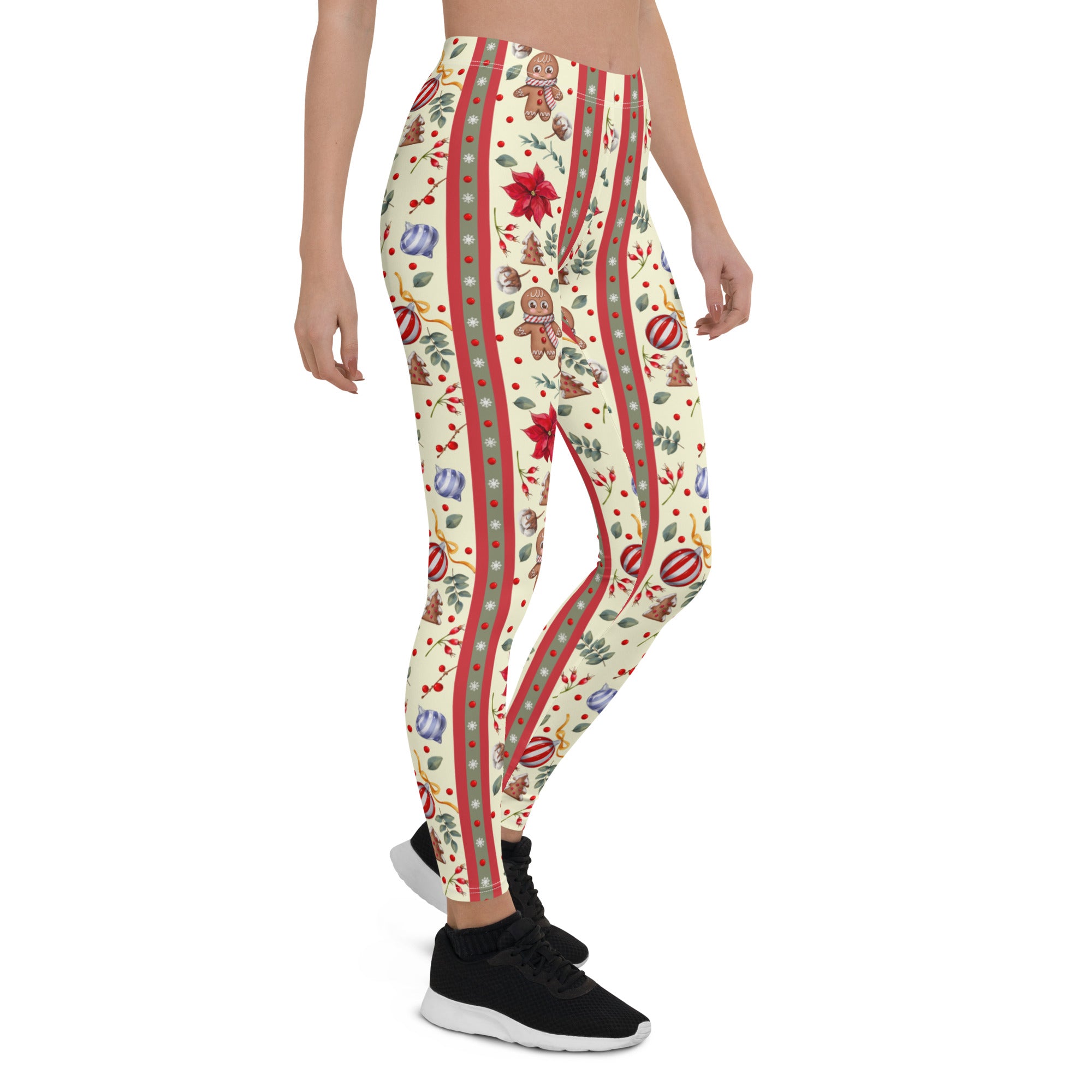 Gingerbread Christmas Workout Leggings