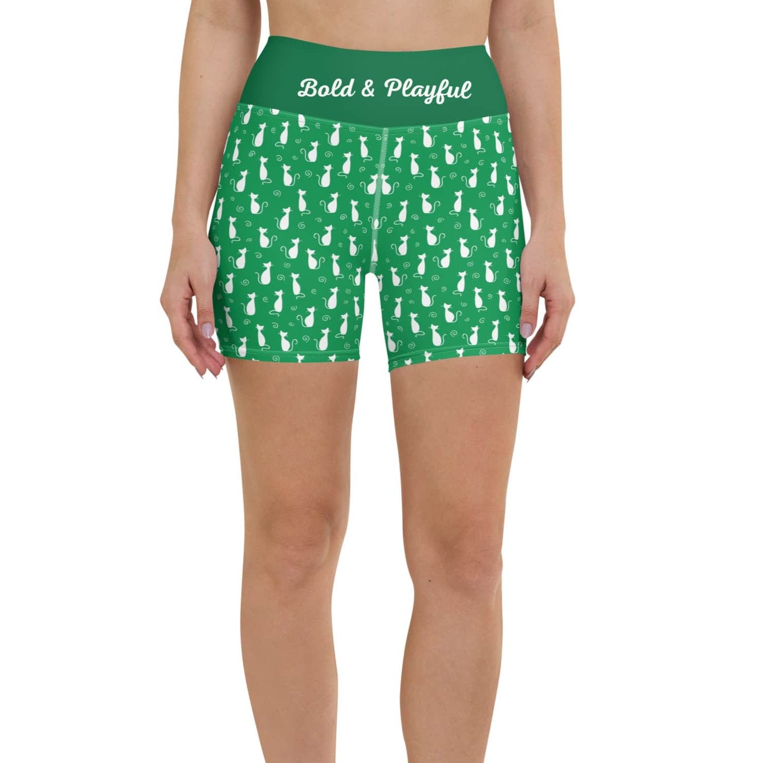 High-Waisted-Shorts-Green-Shorts-Kitty-Love-1