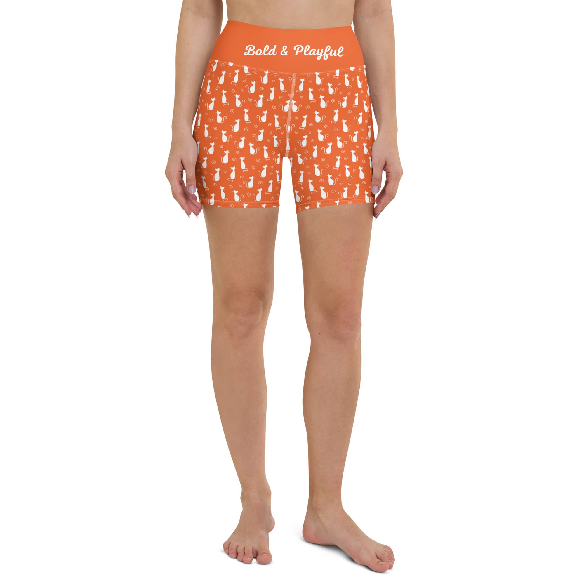 High-Waisted-Shorts-Orange-Shorts-Kitty-Love-1