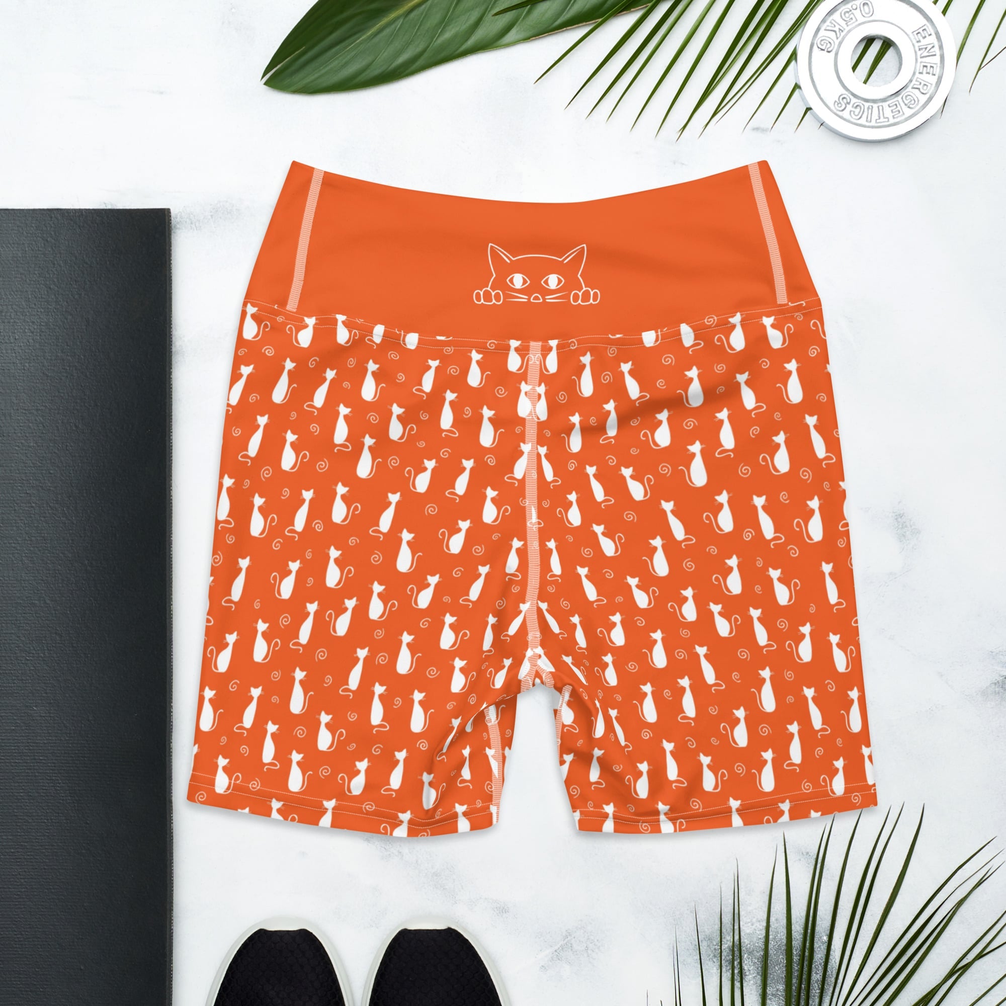 High-Waisted-Shorts-Orange-Shorts-Kitty-Love-5