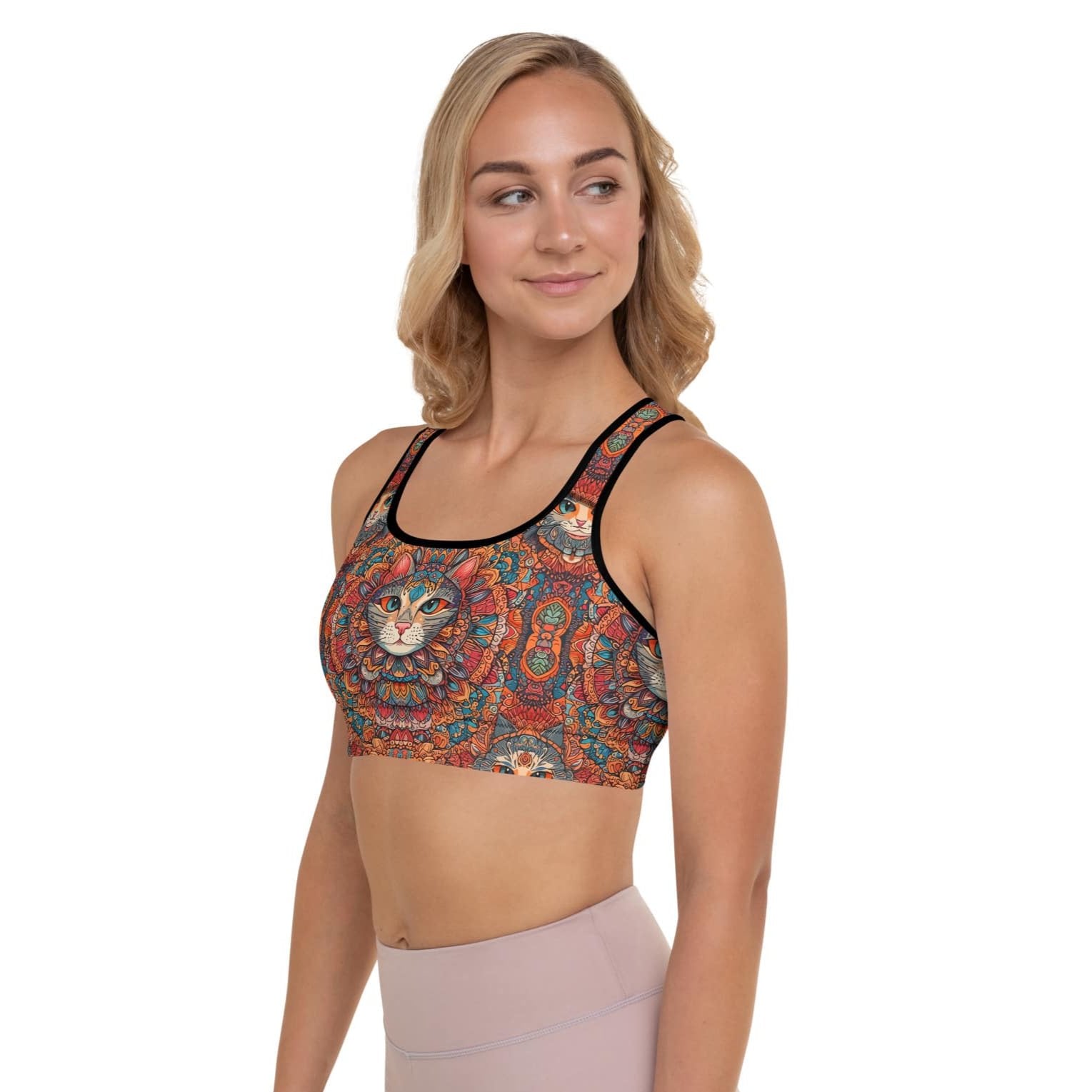 Padded-Sports-Bra-Cat-Lovers-Gift-Mandala-Design-2