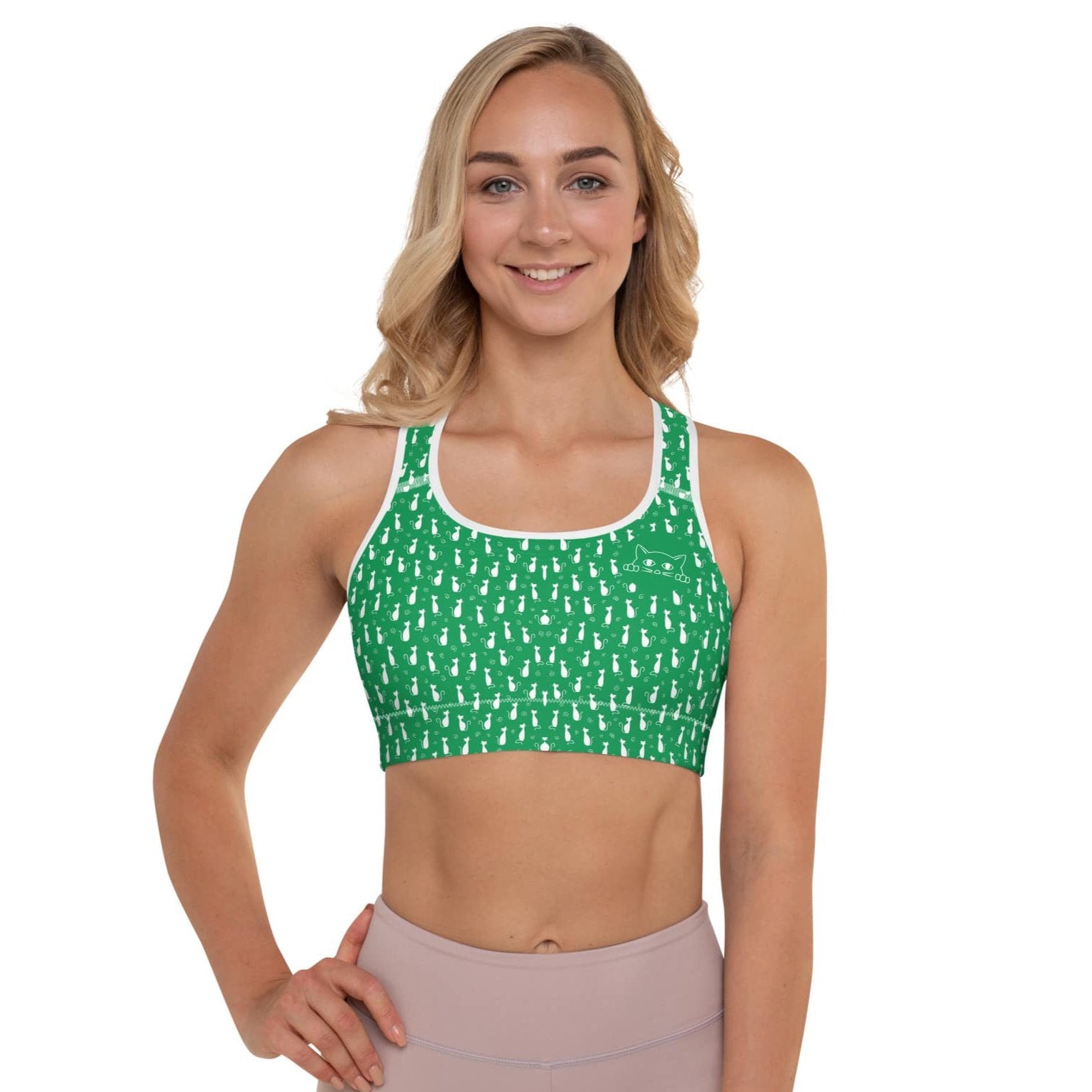 Padded-Sports-Bra-Kitty-Love-Green-1