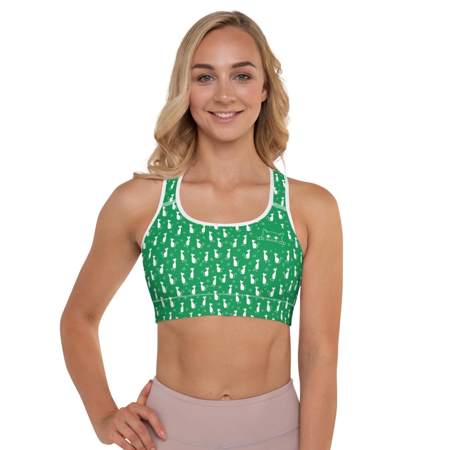 Padded-Sports-Bra-Kitty-Love-Green