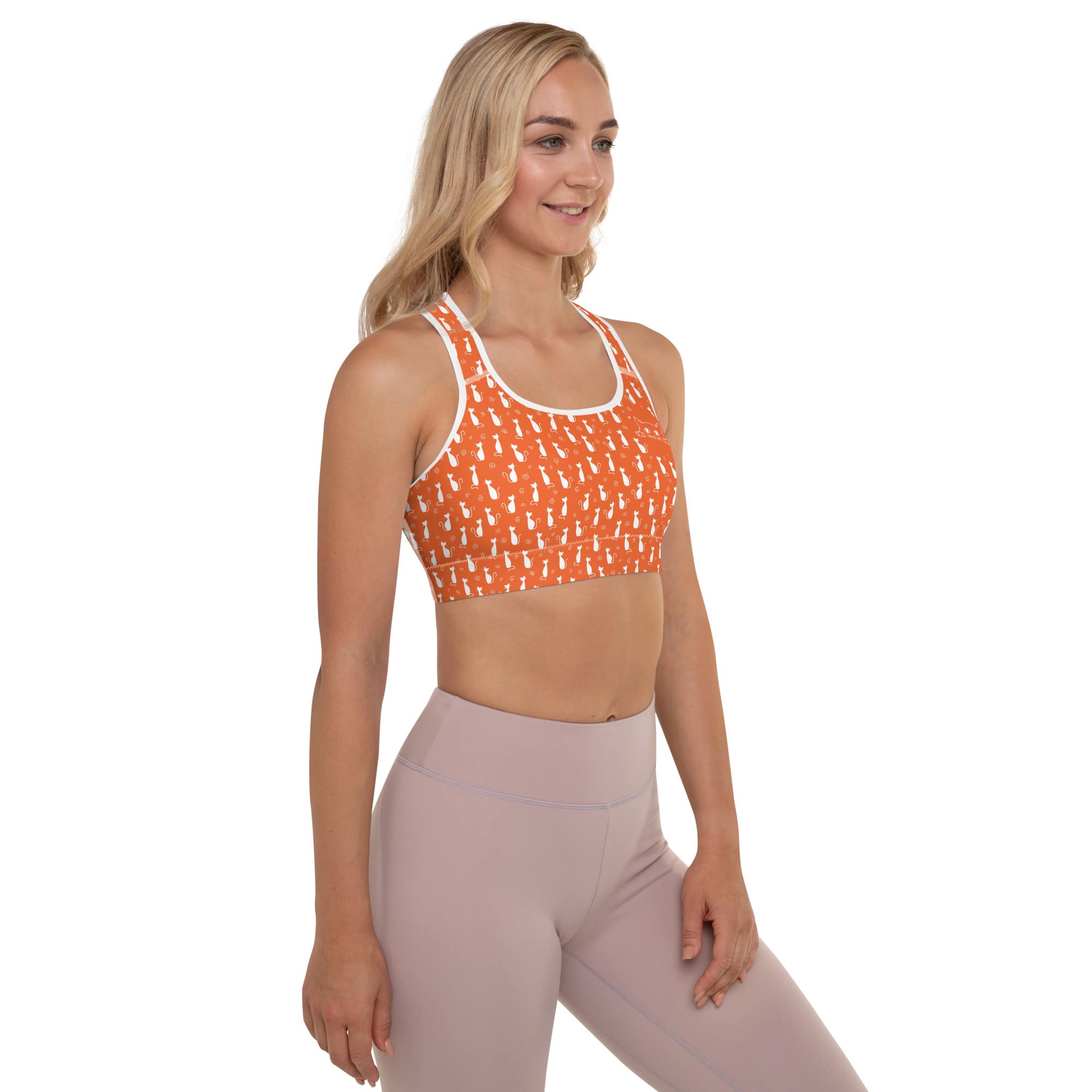 Padded-Sports-Bra-Kitty-Love-Orange