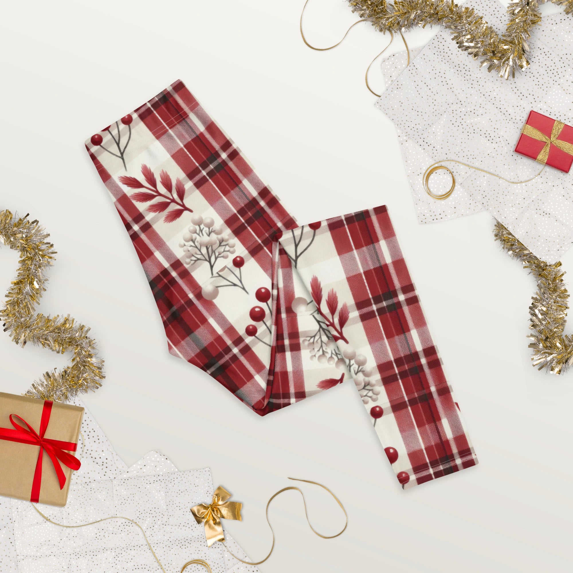 Red-Plaid-Christmas-Leggings