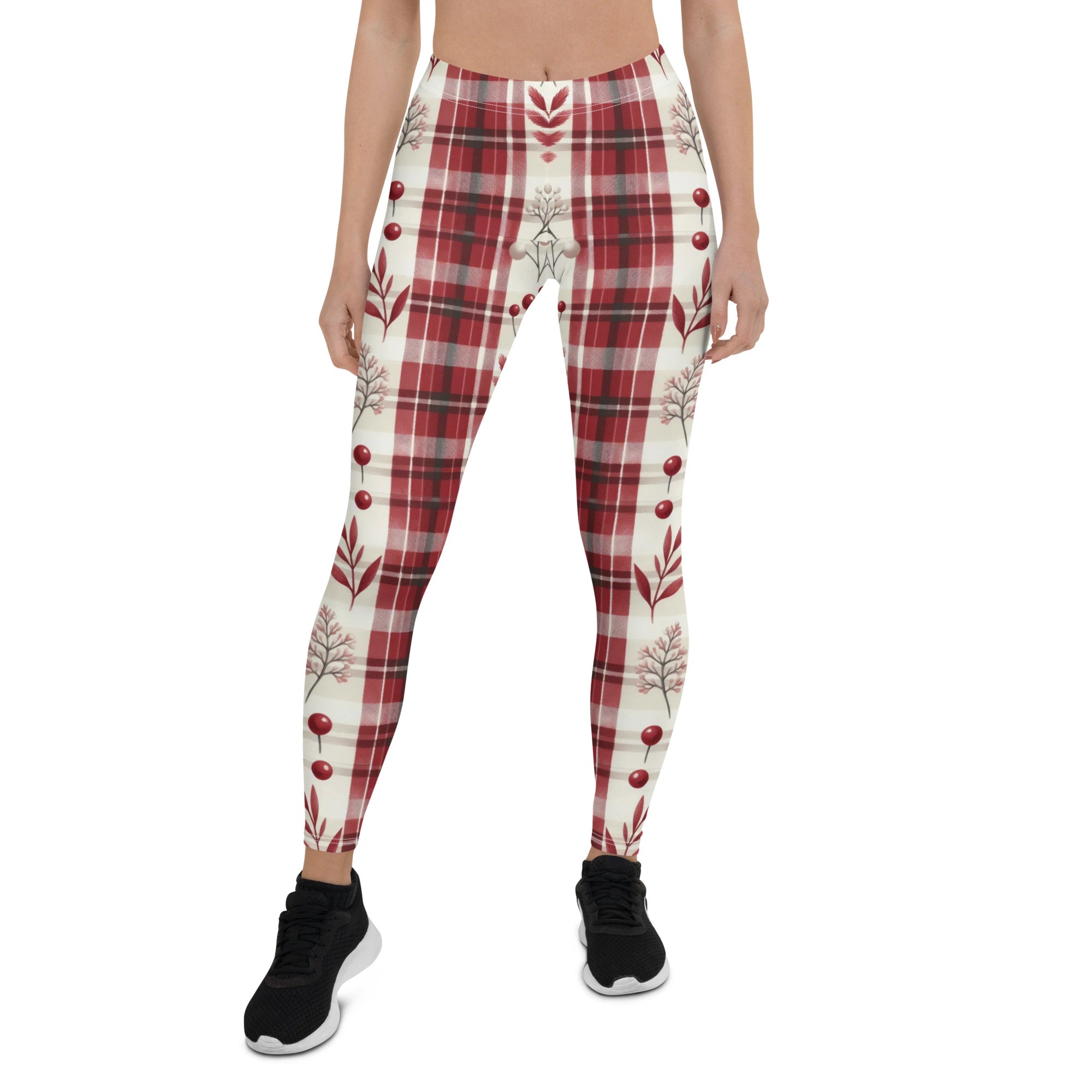 Red-Plaid-Christmas-Leggings