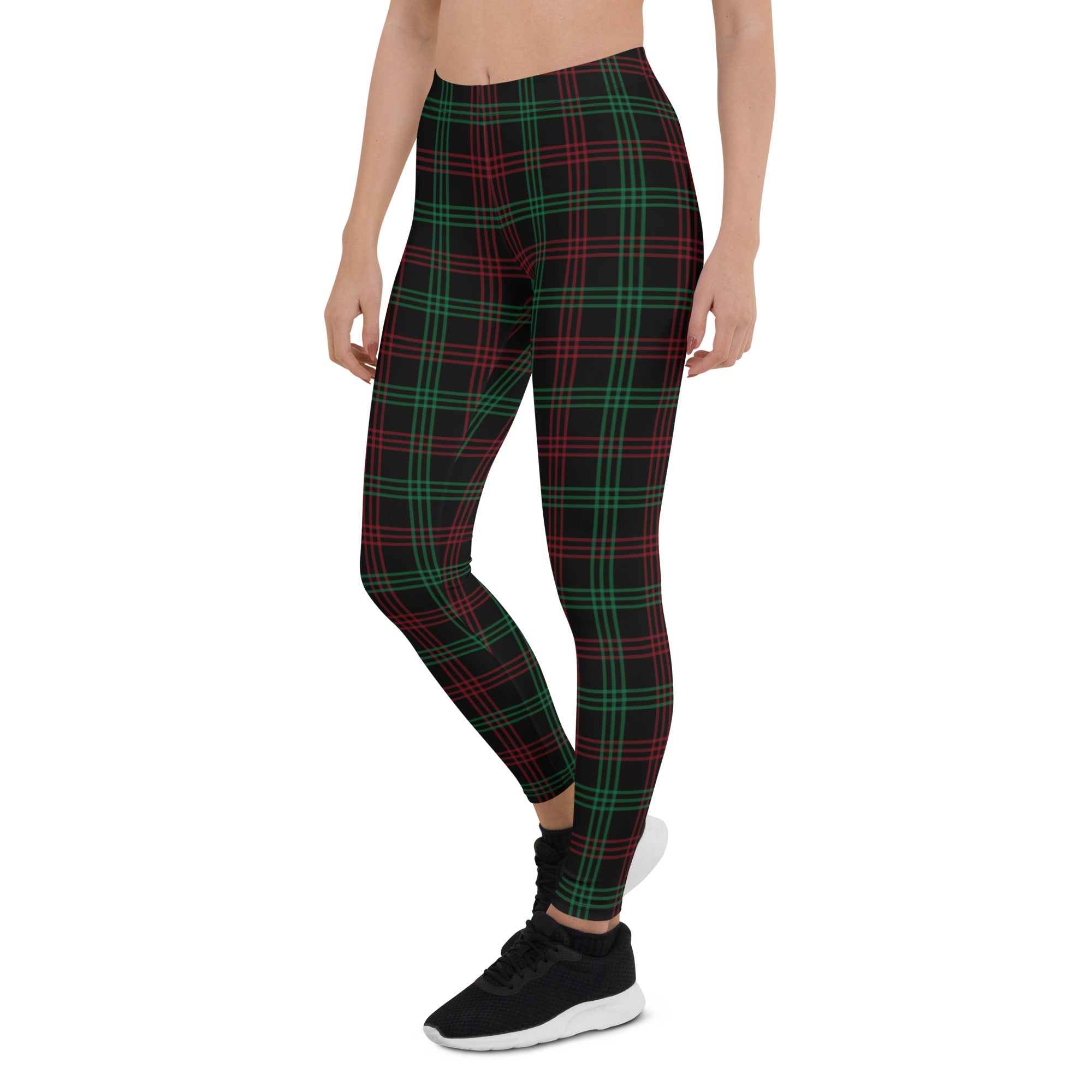 Red and Green Plaid Gym Leggings