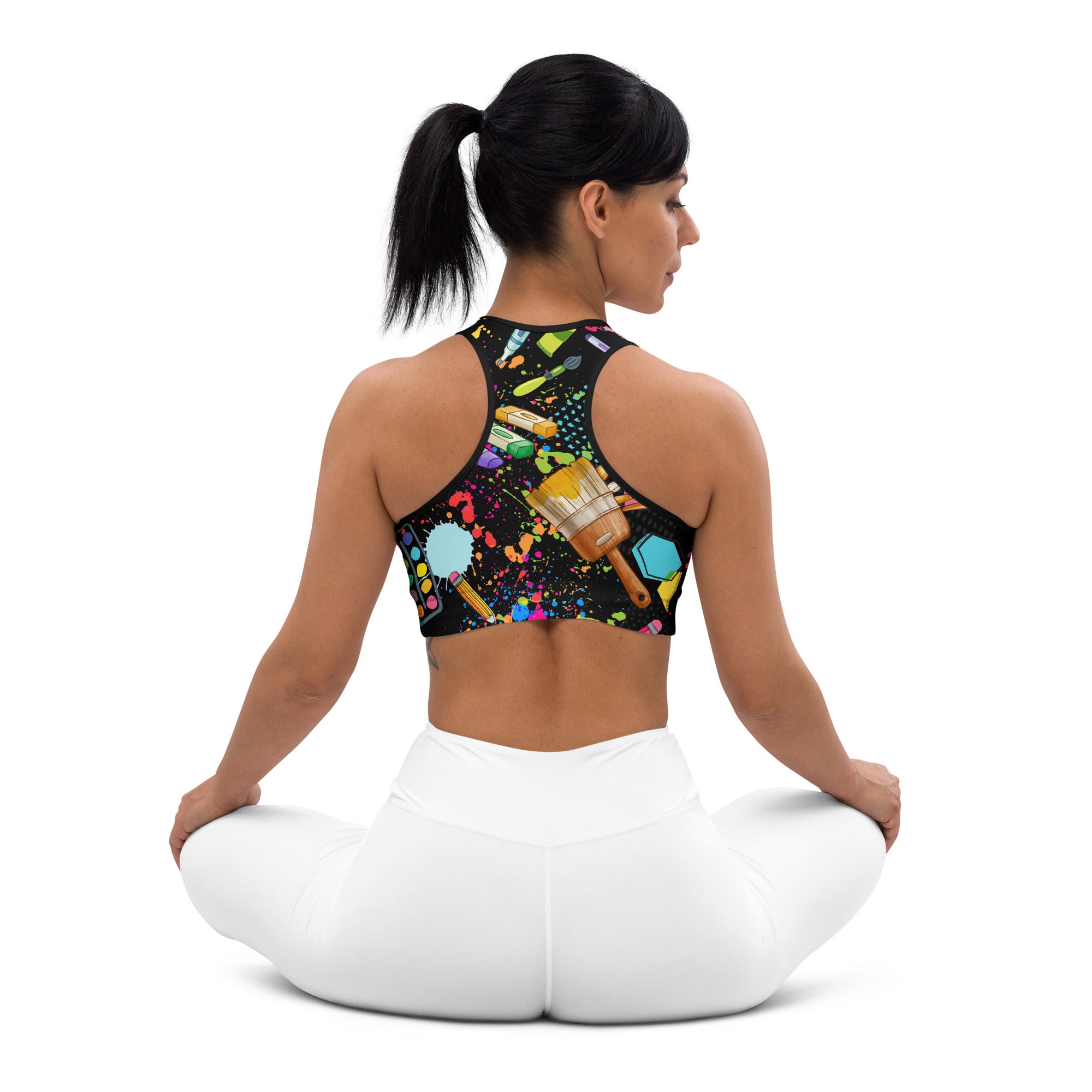 Color Festival Padded Sports Bra