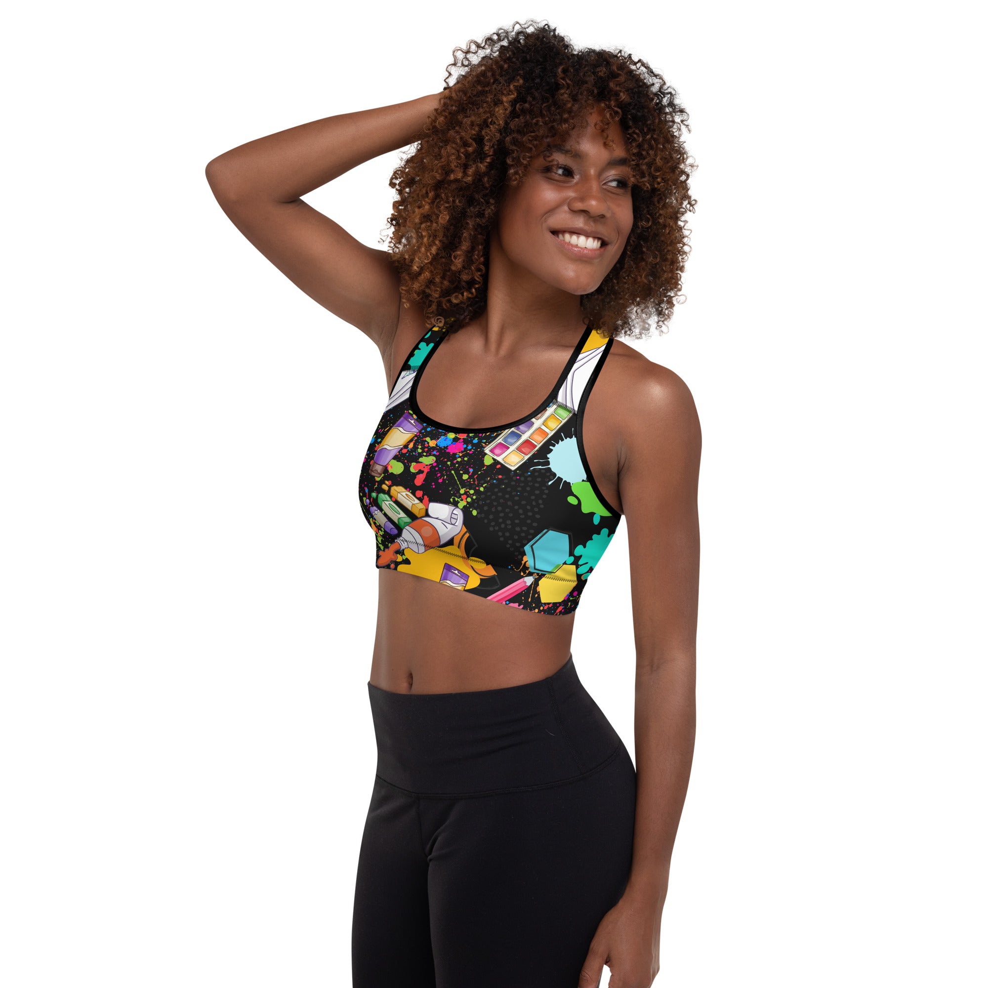 Color Festival Padded Sports Bra