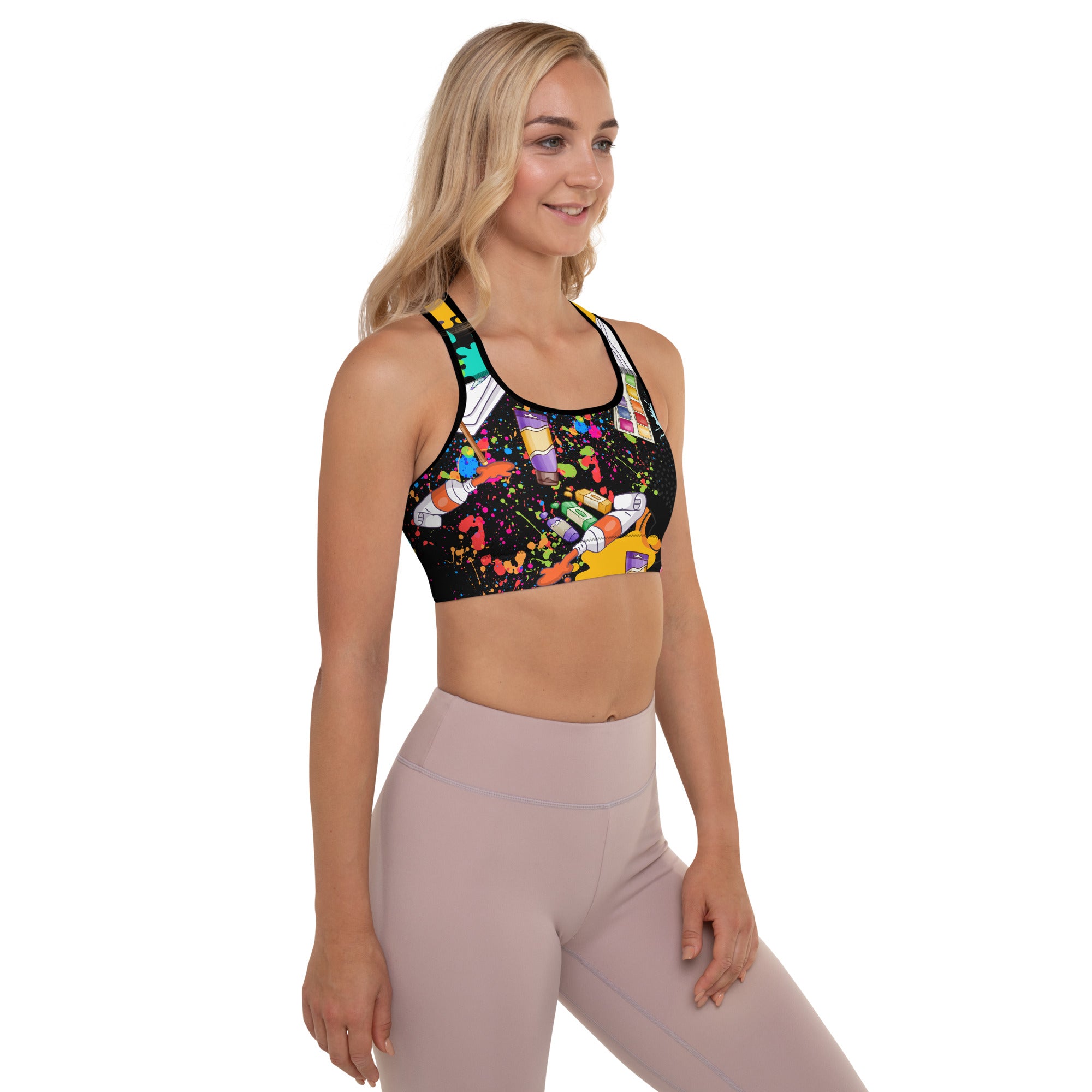 Color Festival Padded Sports Bra