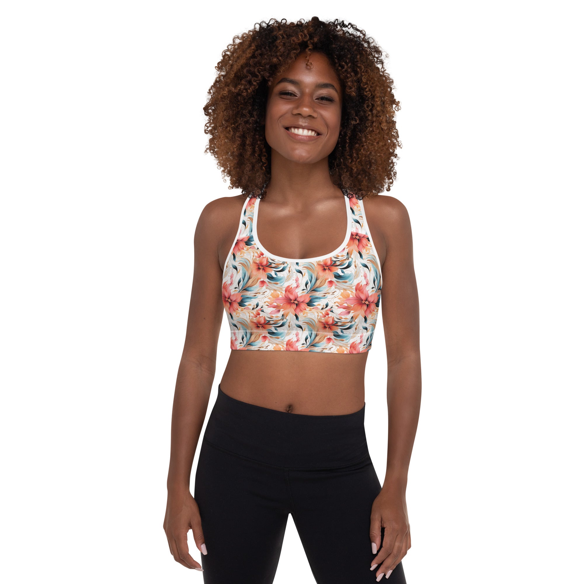 Floral Design - Padded Sports BRA