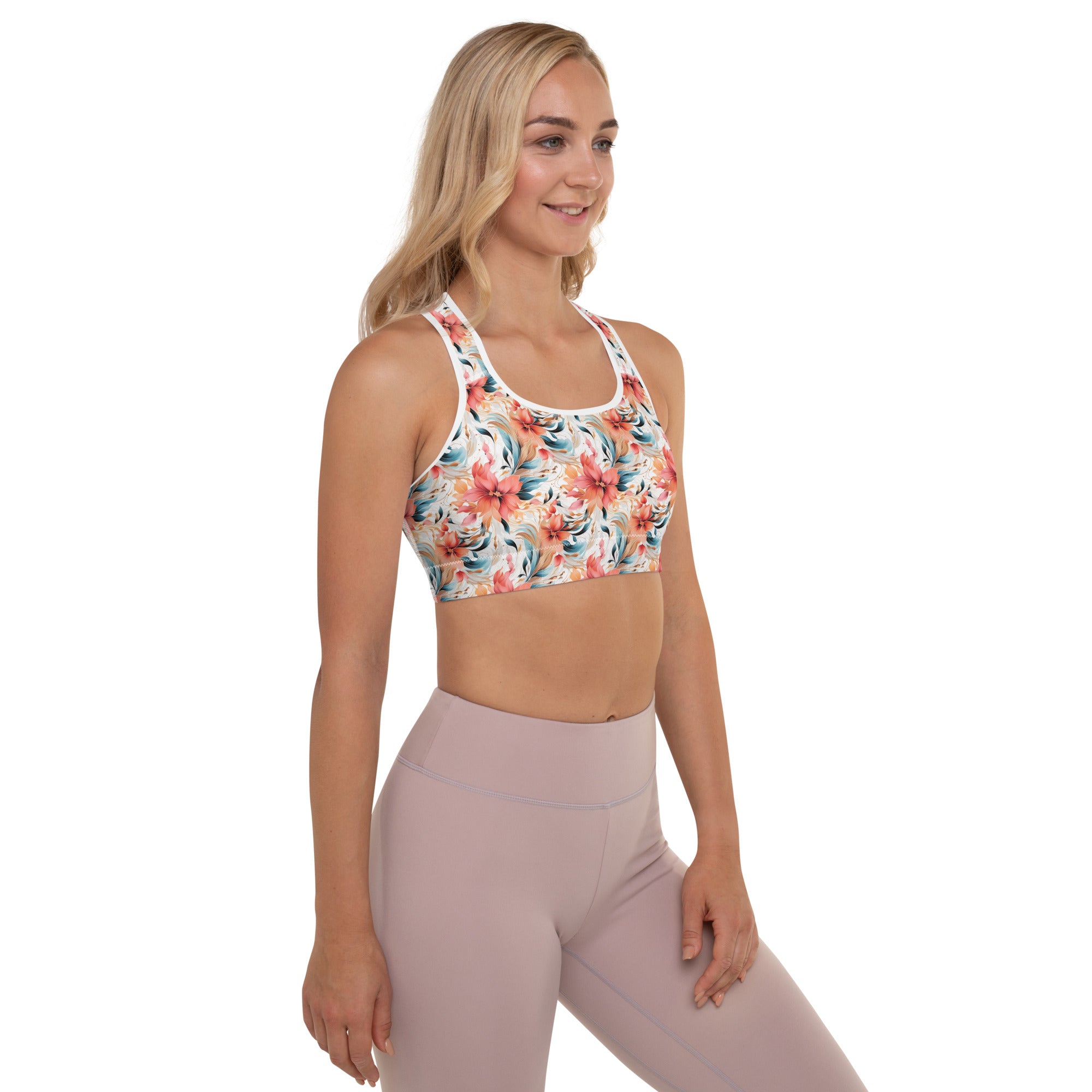 Floral Design - Padded Sports BRA