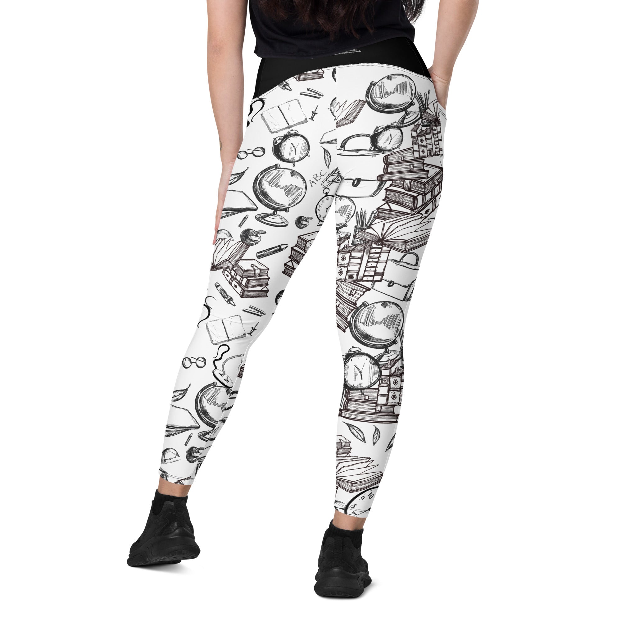 Book Lovers High Waist Leggings | 2 Pockets