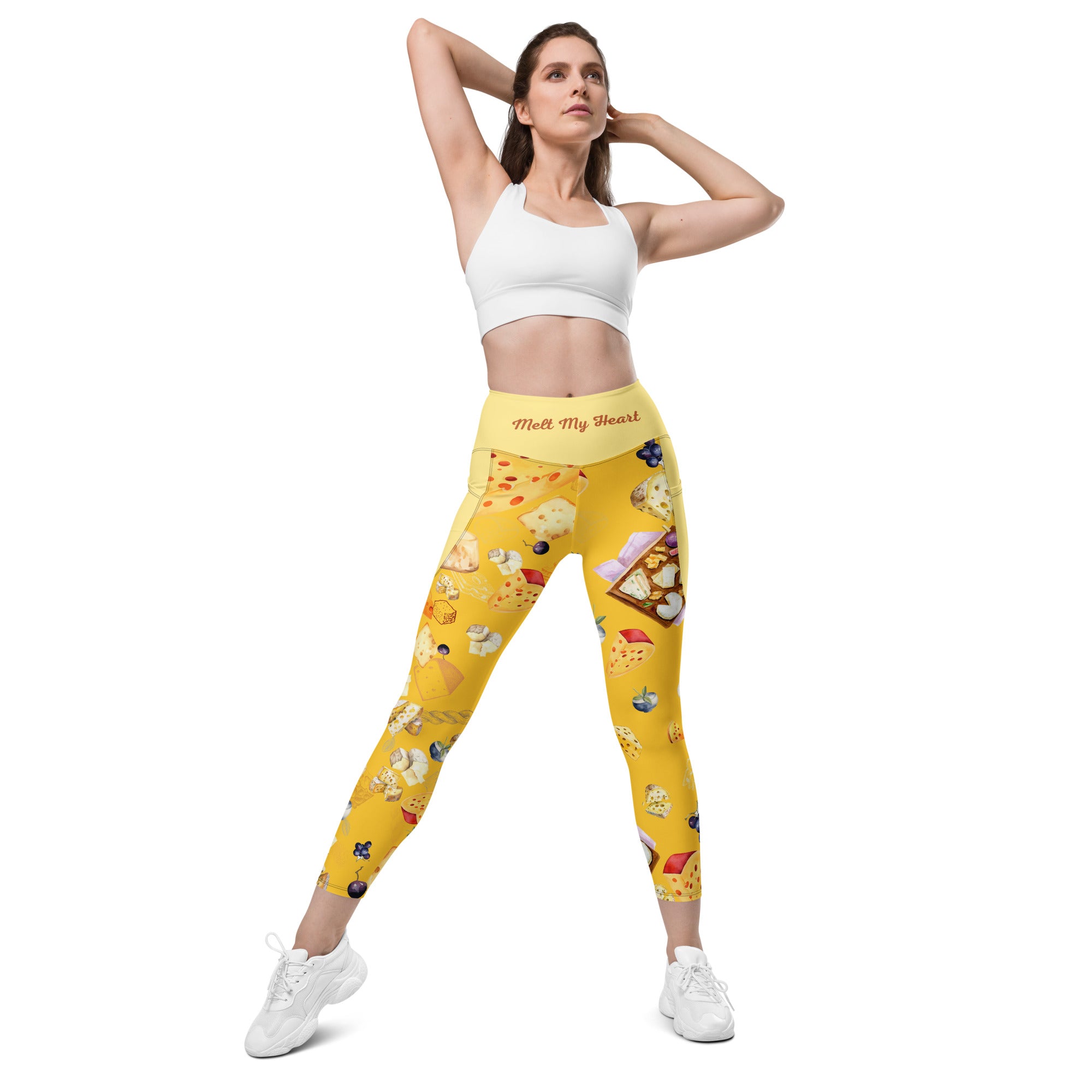 Pizza Lovers High Waist Leggings | 2 Pockets | Yoga Pants