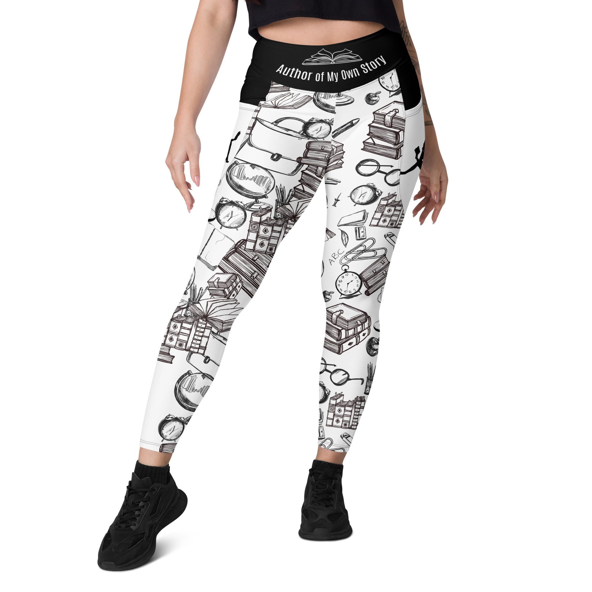 Book Lovers High Waist Leggings | 2 Pockets