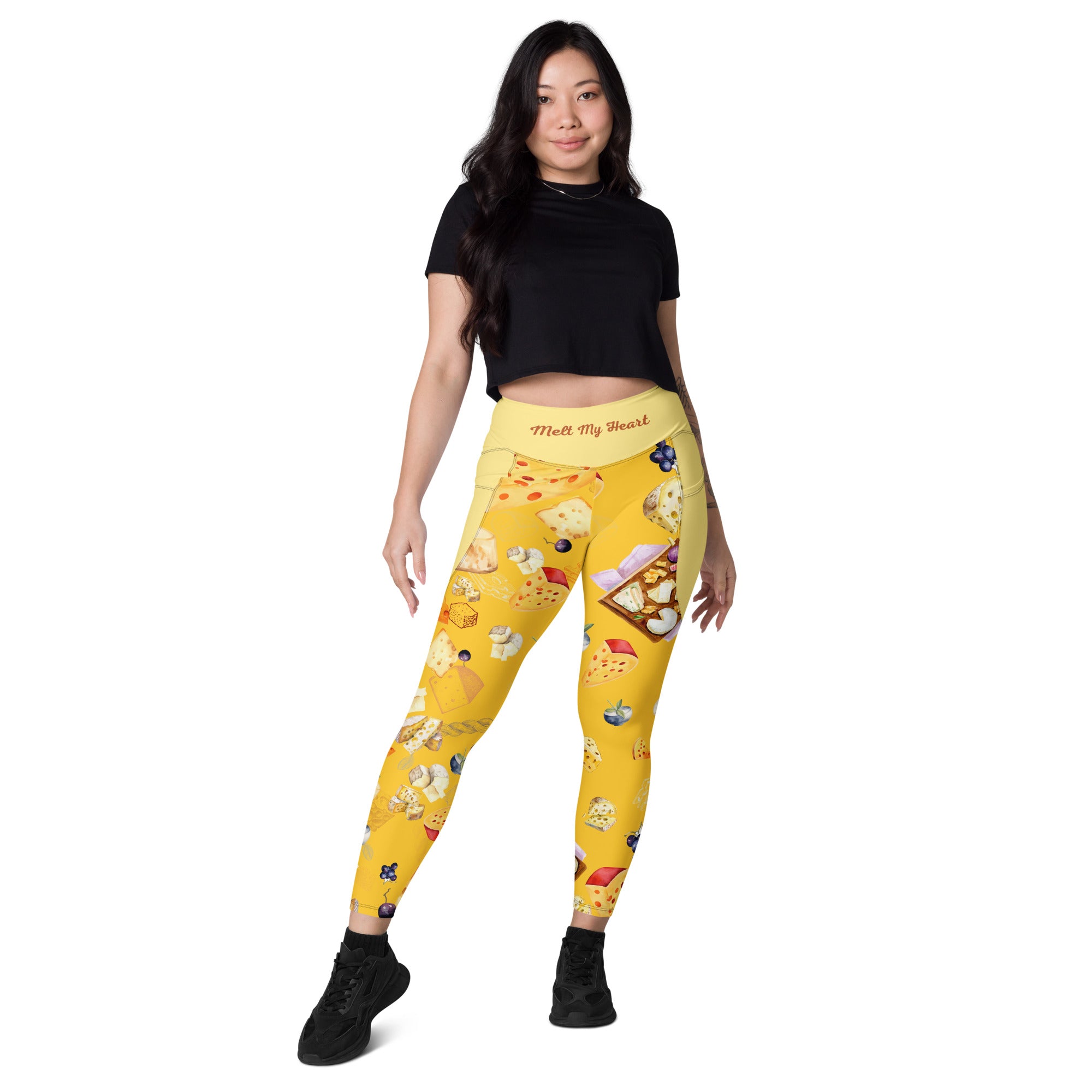 Pizza Lovers High Waist Leggings | 2 Pockets | Yoga Pants