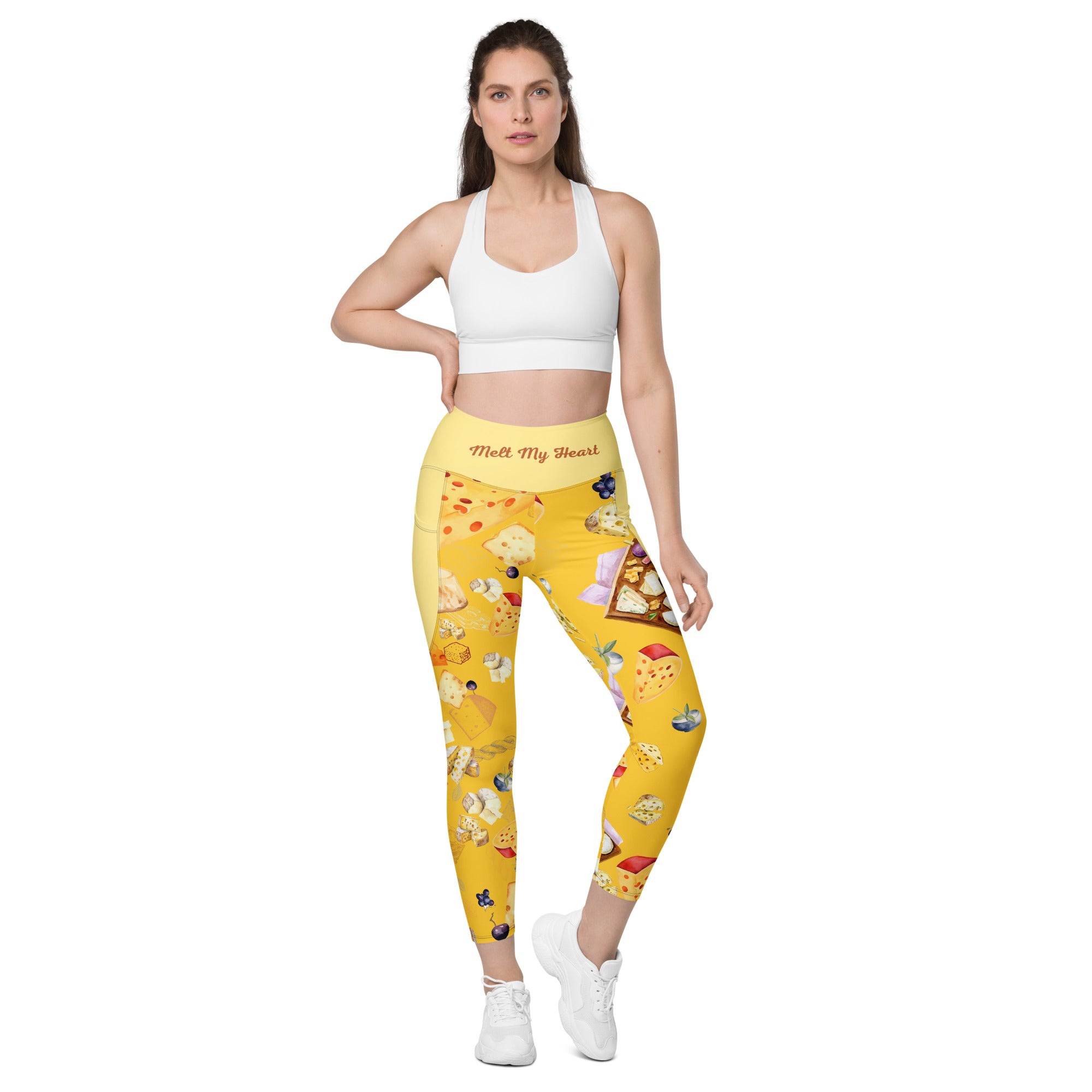 Pizza Lovers High Waist Leggings | 2 Pockets | Yoga Pants