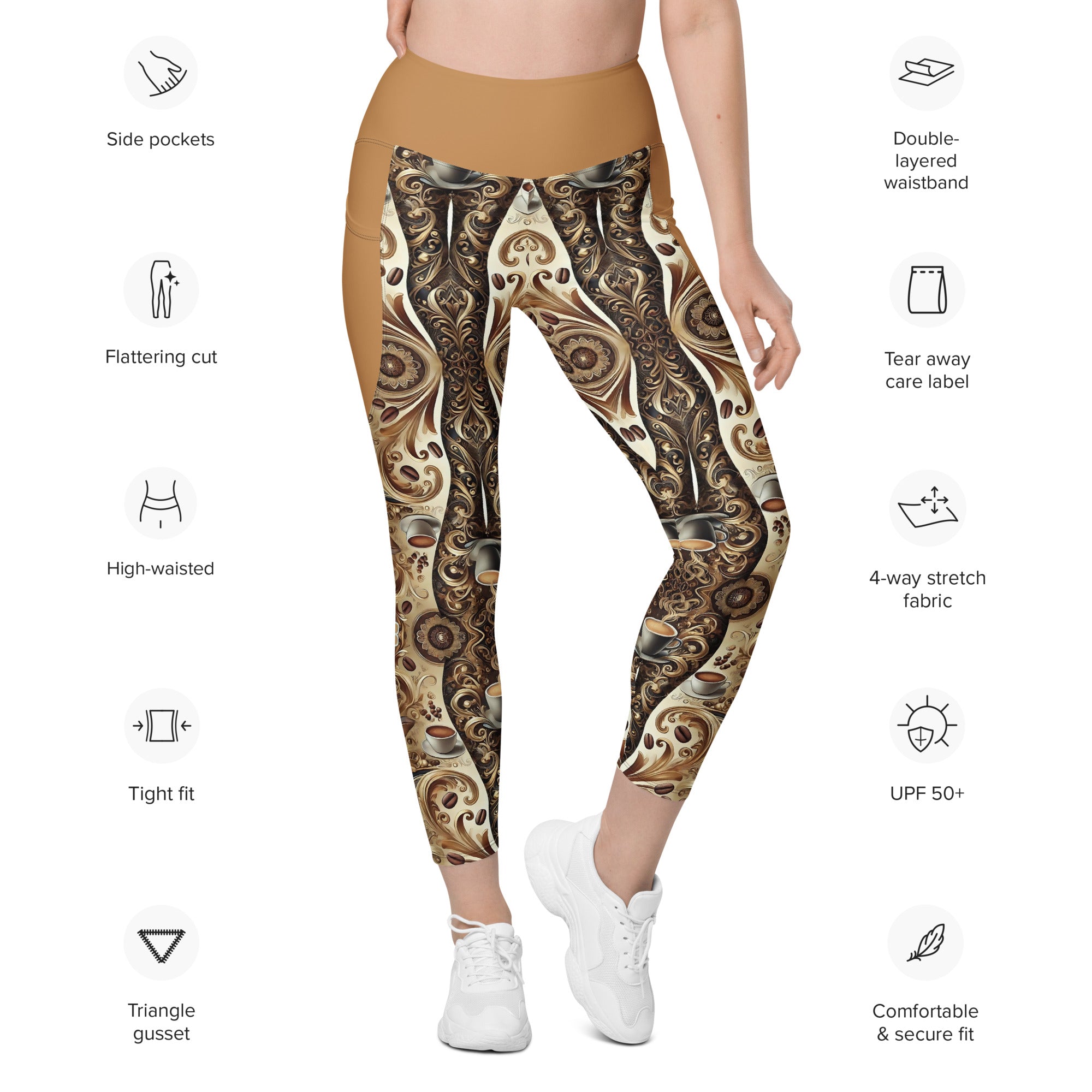 Coffee Lovers High Waist Leggings | 2 Pockets