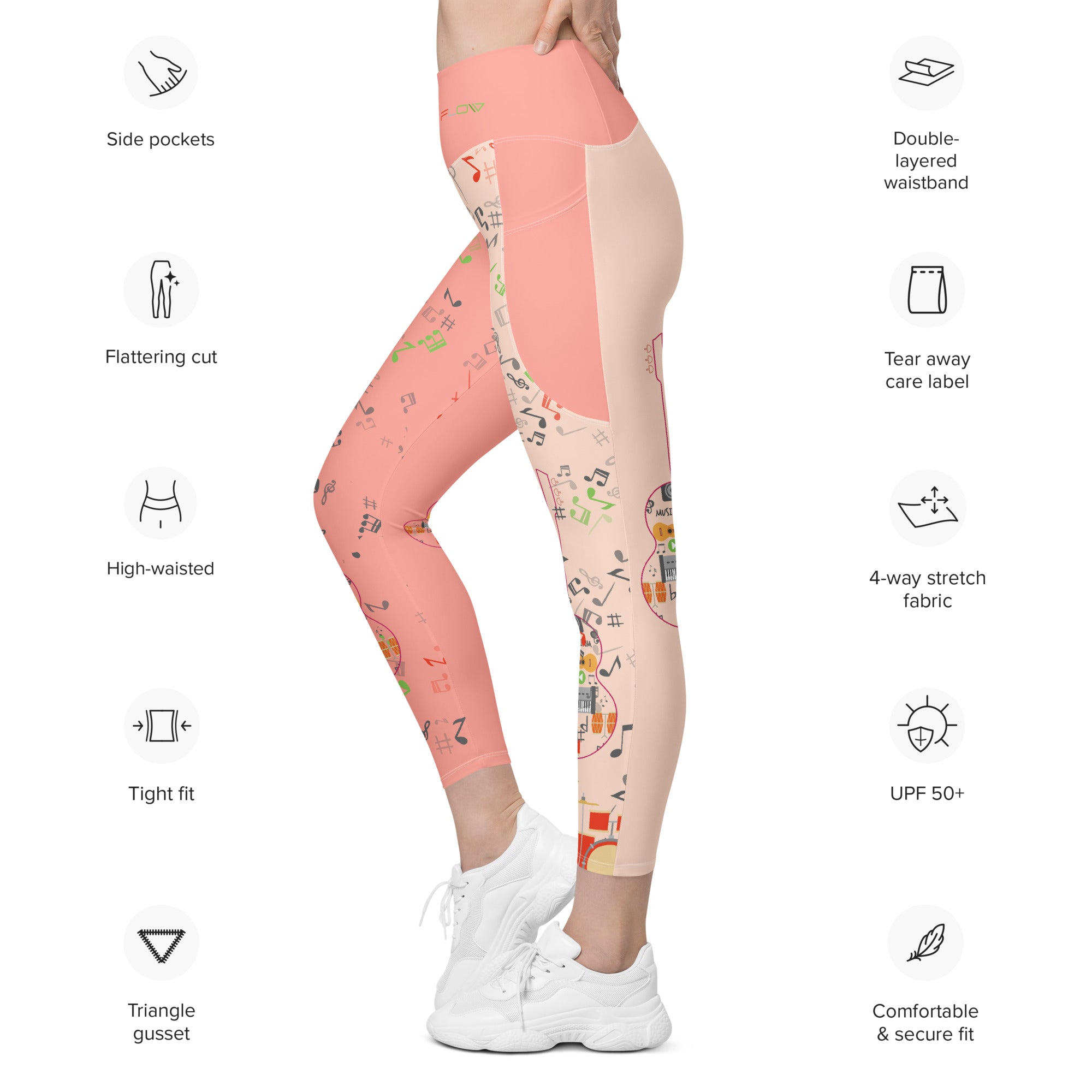 Music Lovers Yoga Leggings | 2 Pockets