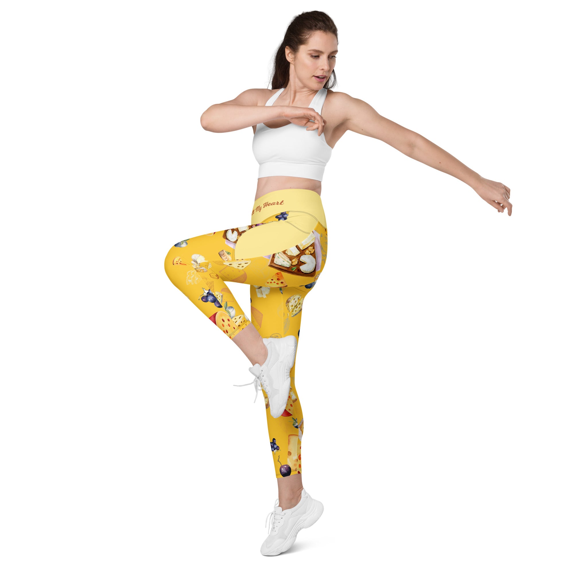 Pizza Lovers High Waist Leggings | 2 Pockets | Yoga Pants