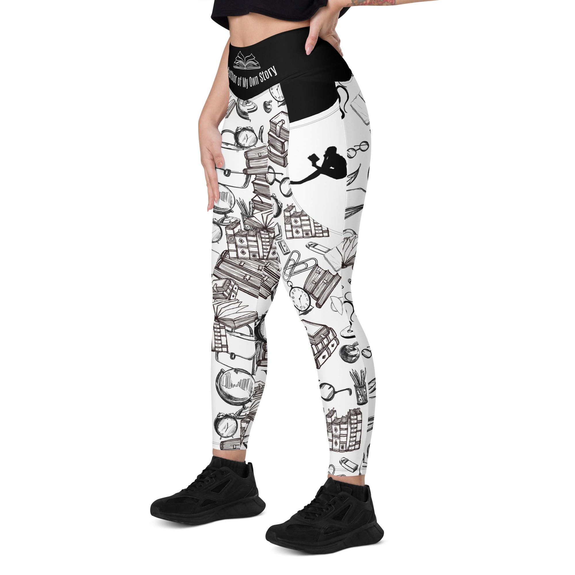 Book Lovers High Waist Leggings | 2 Pockets