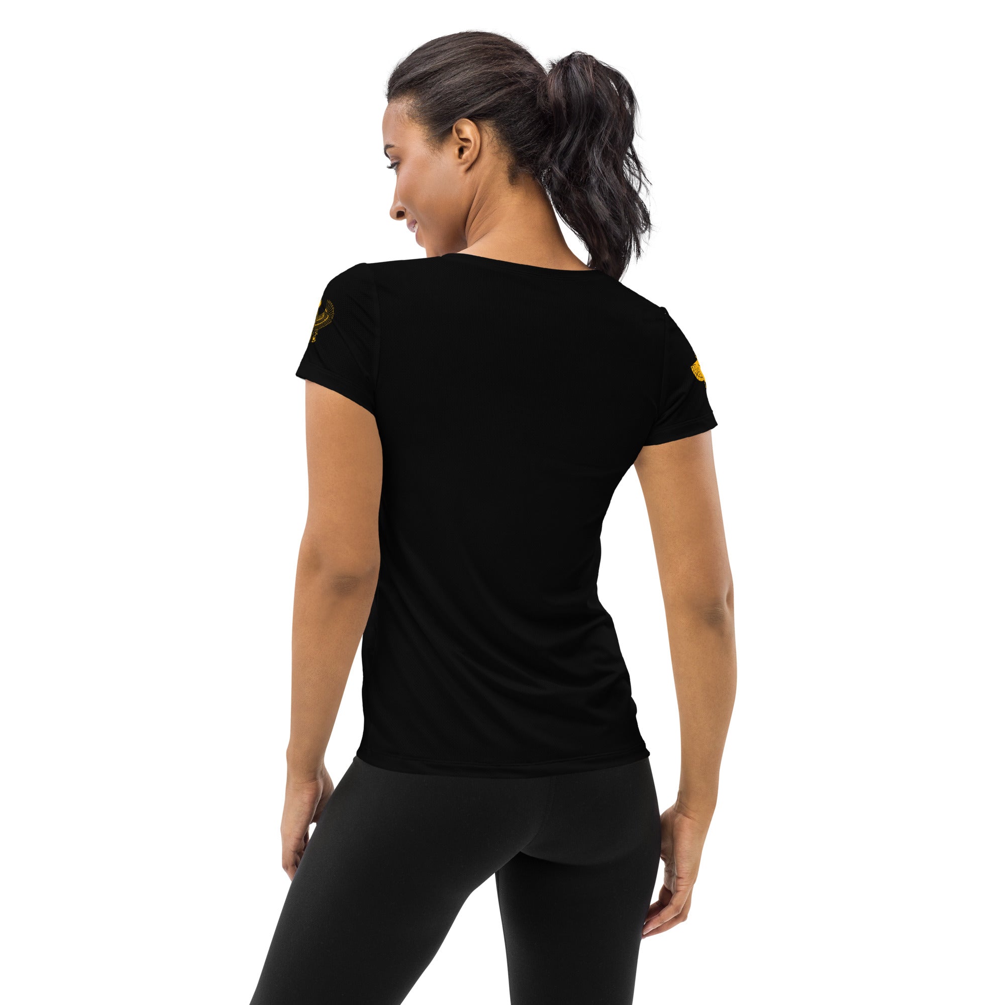 Nefirtiti Athletic Black T-Shirt for Women | Ancient Egyptian Apparel