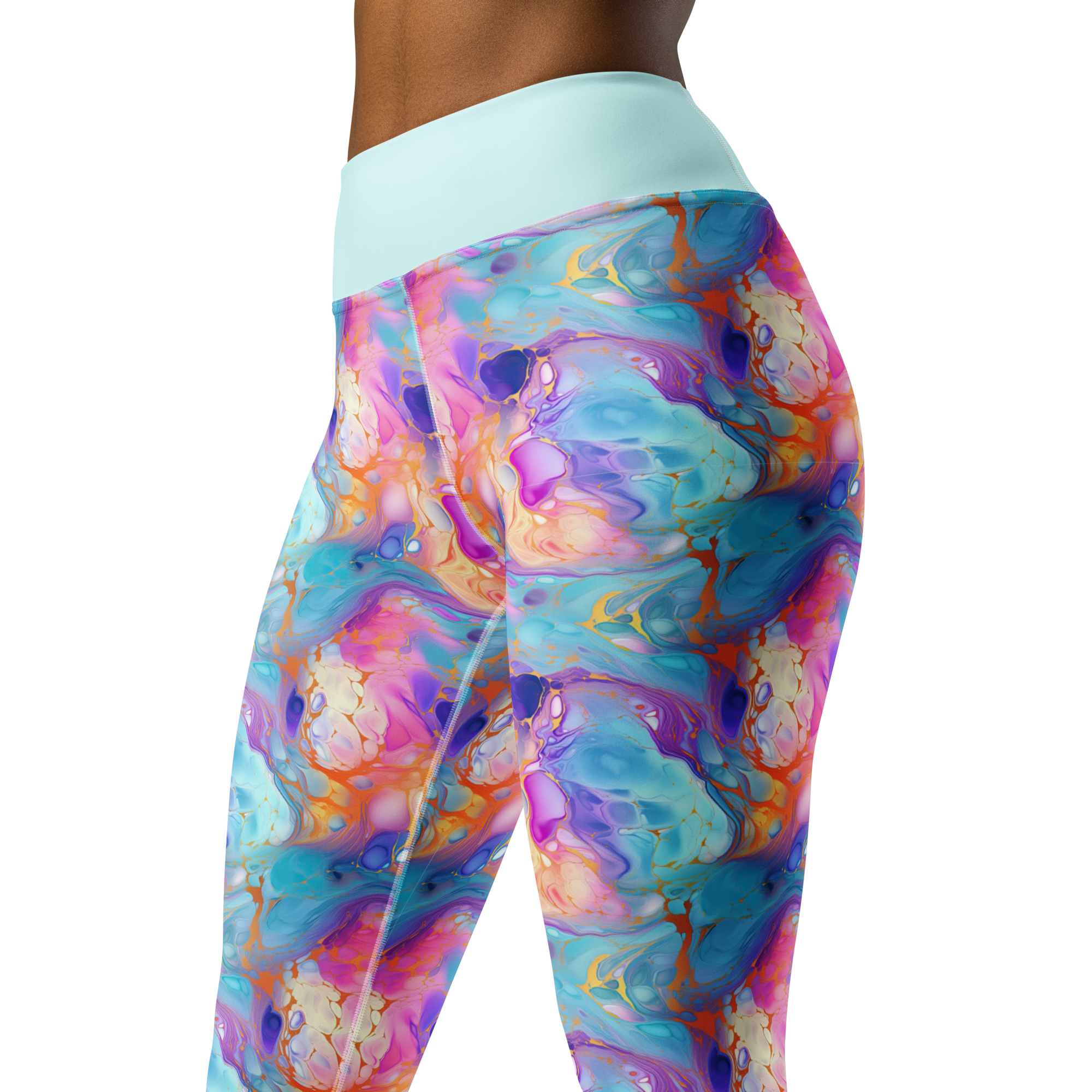 Alcohol Ink Custom Pilates Leggings - Digital Pattern