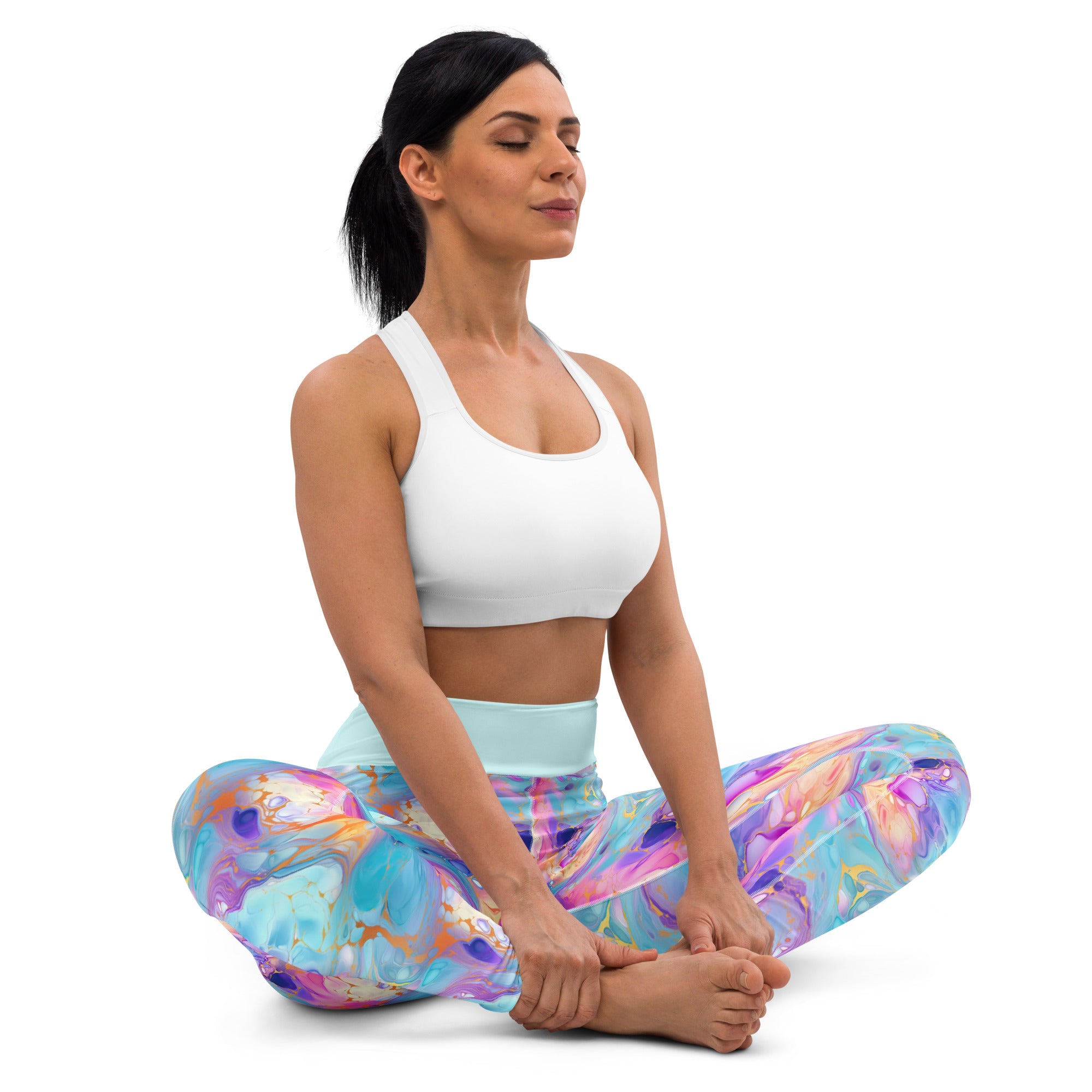 Alcohol Ink Custom Pilates Leggings - Digital Pattern