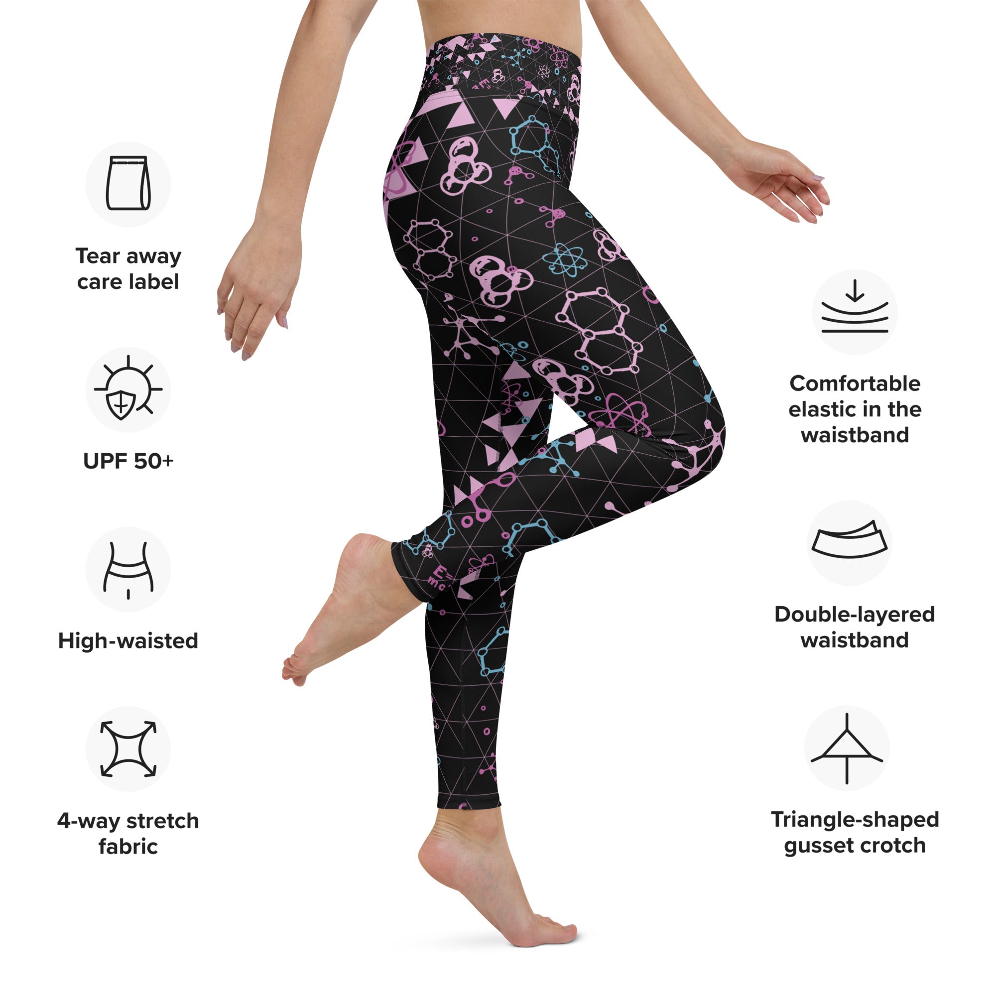 Black Chemistry Yoga Leggings