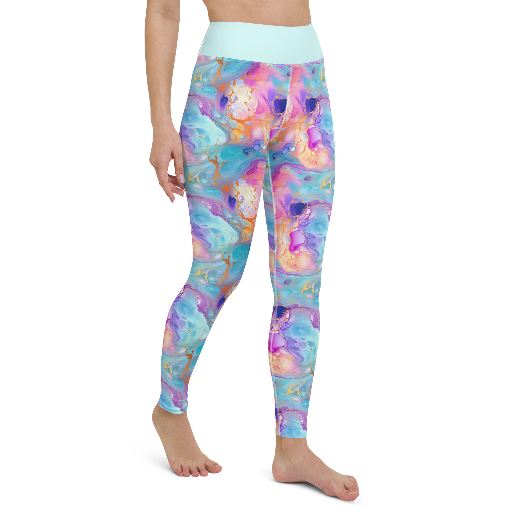 Alcohol Ink Custom Pilates Leggings - Digital Pattern