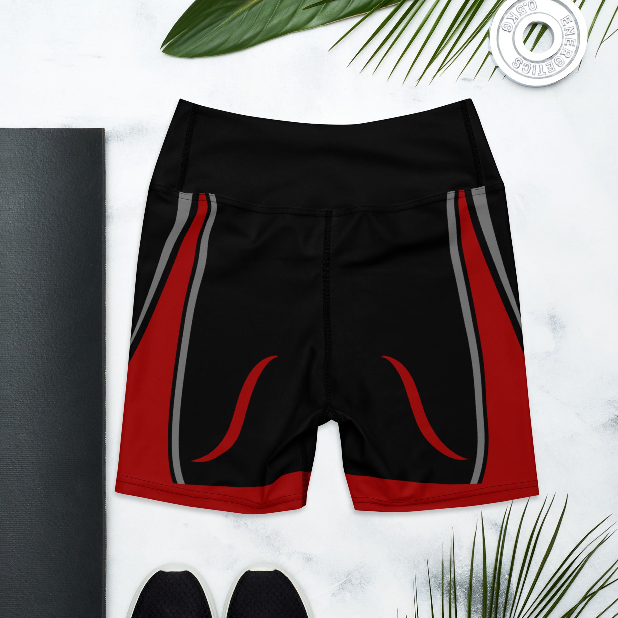 Black and Red Yoga Shorts