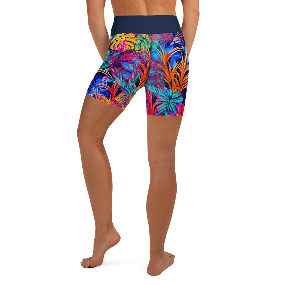 Tree Leaves Yoga Shorts - One Twenty Activewear