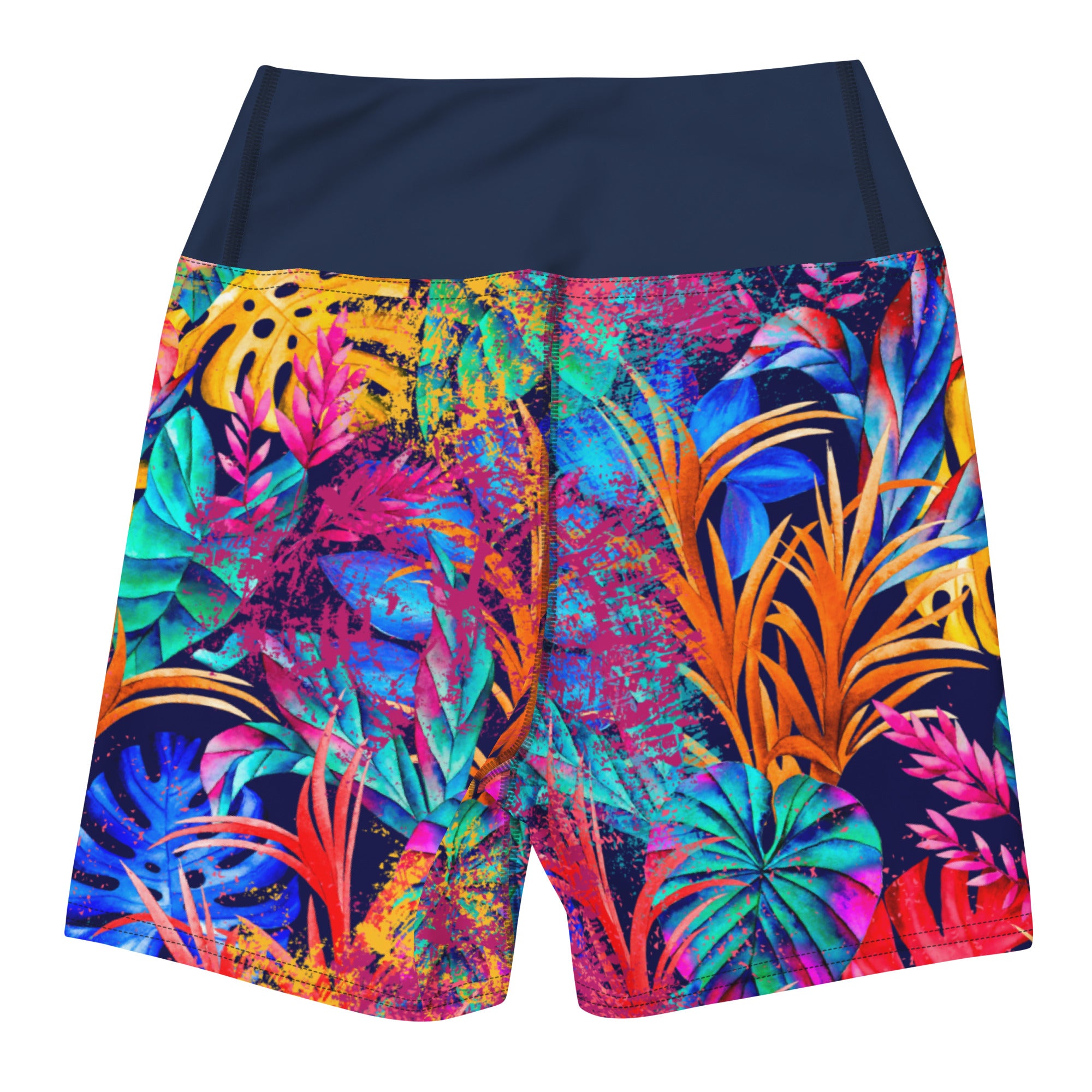 Tree Leaves Yoga Shorts - One Twenty Activewear