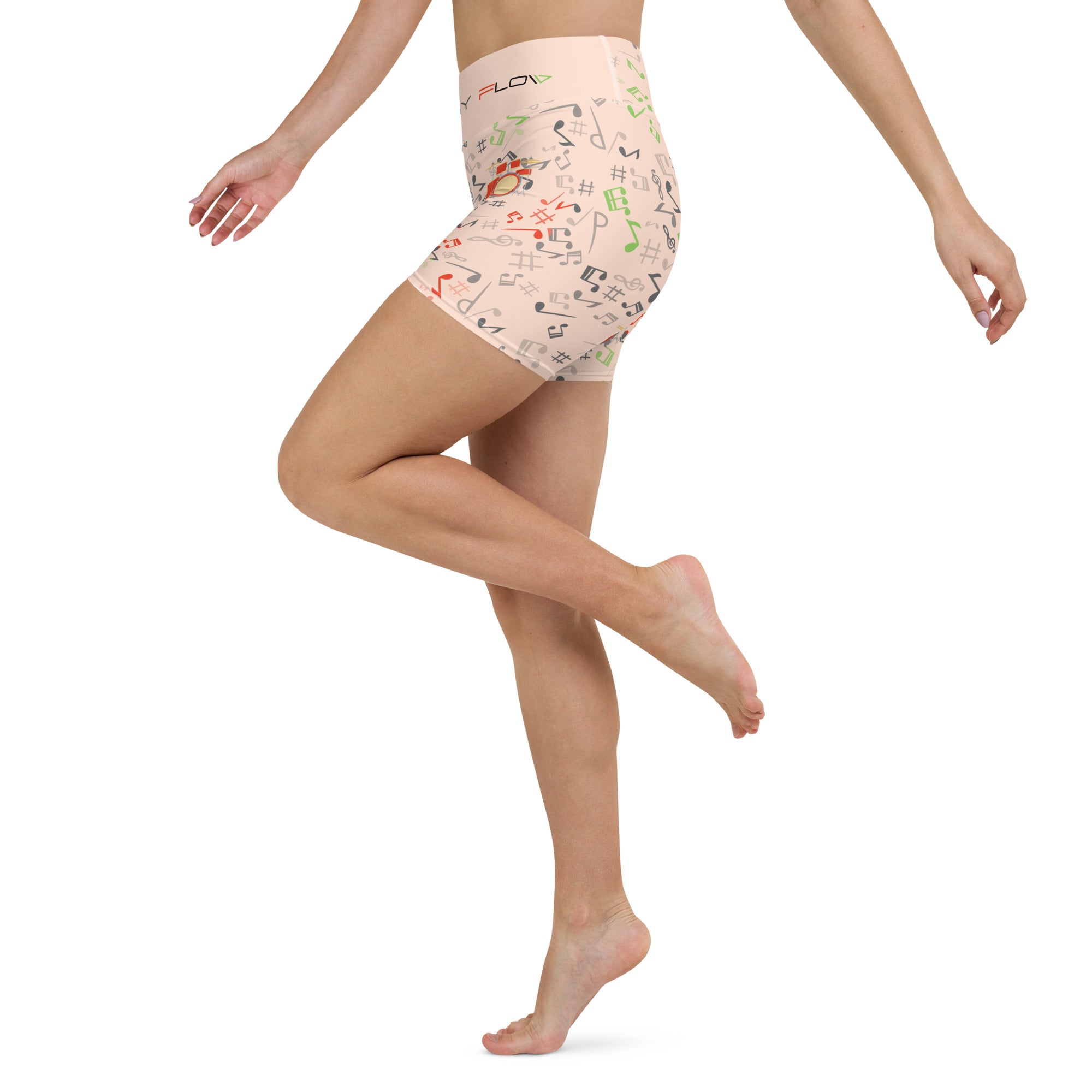 Music Lovers High Waist Yoga Shorts