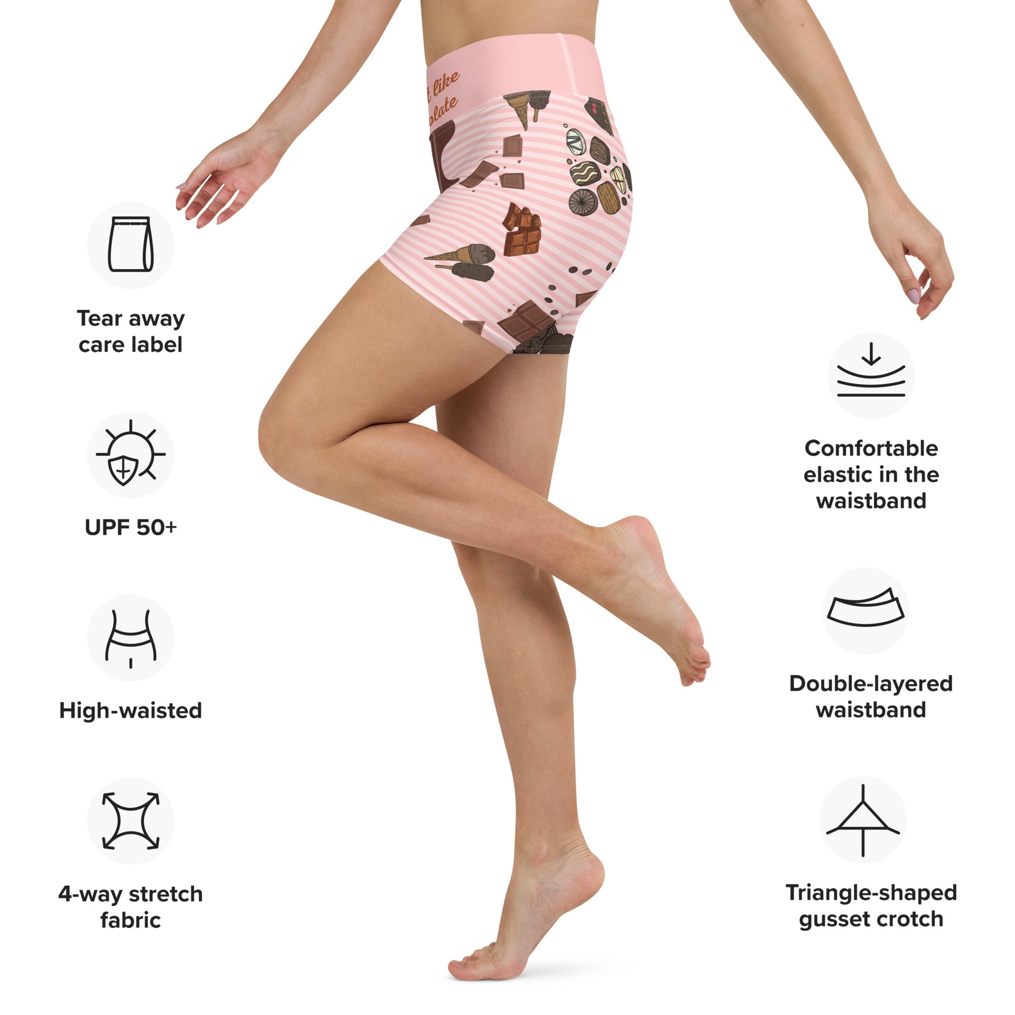 High-Waisted Chocolate Lovers’ Yoga Shorts | Comfort Women Yoga Shorts