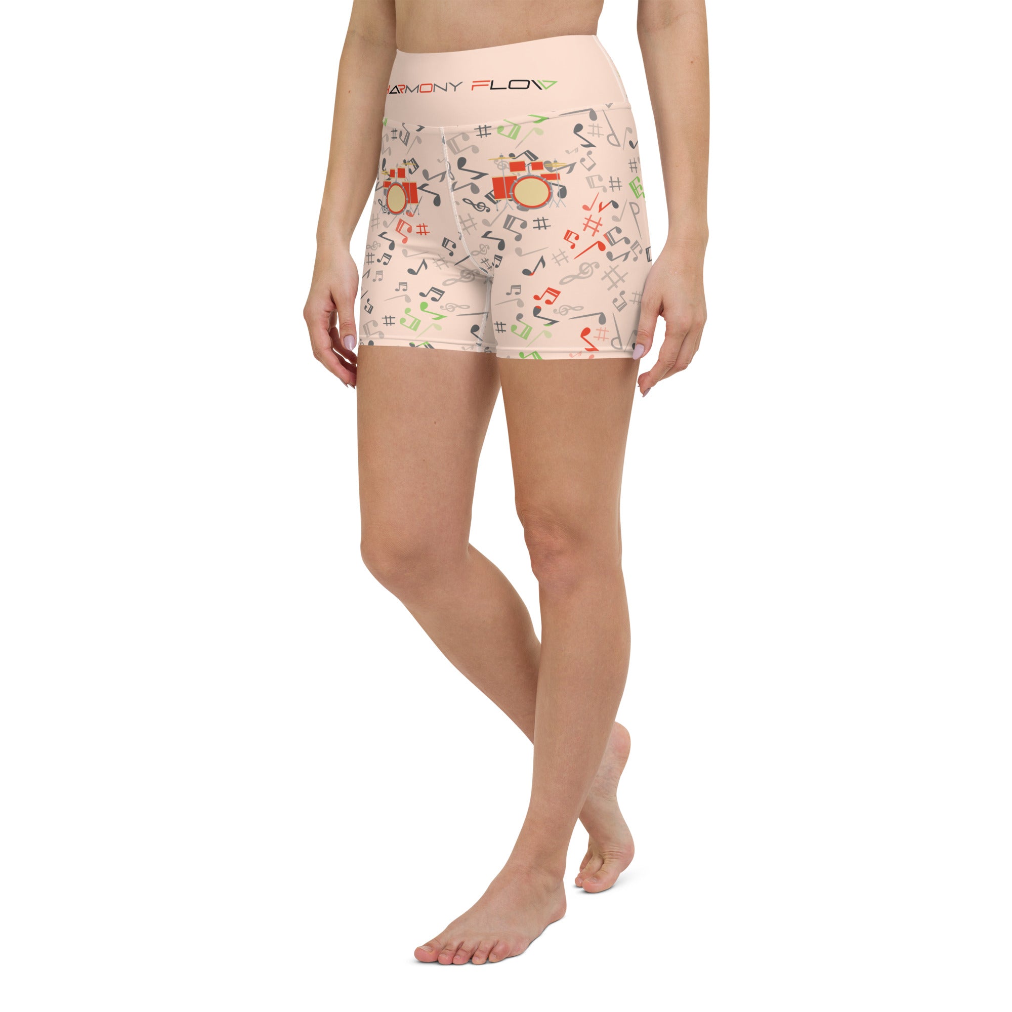 Music Lovers High Waist Yoga Shorts