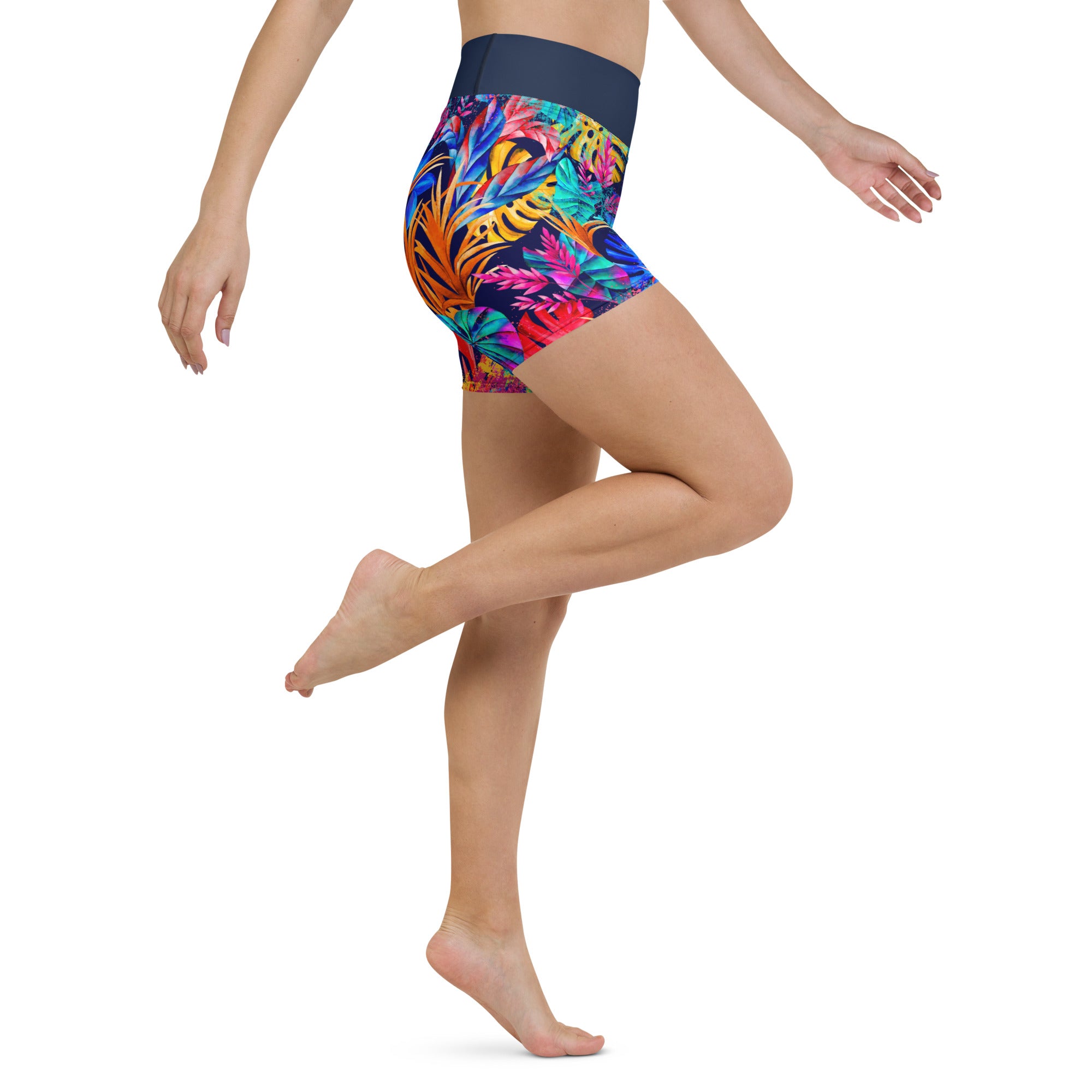 Tree Leaves Yoga Shorts - One Twenty Activewear