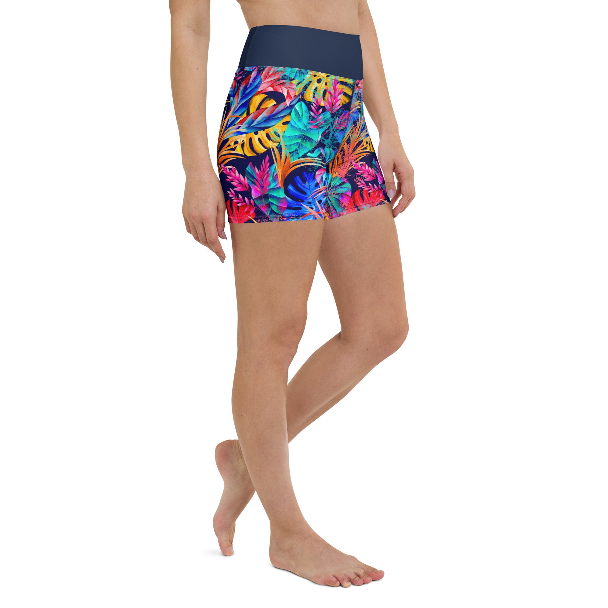 Tree Leaves Yoga Shorts - One Twenty Activewear