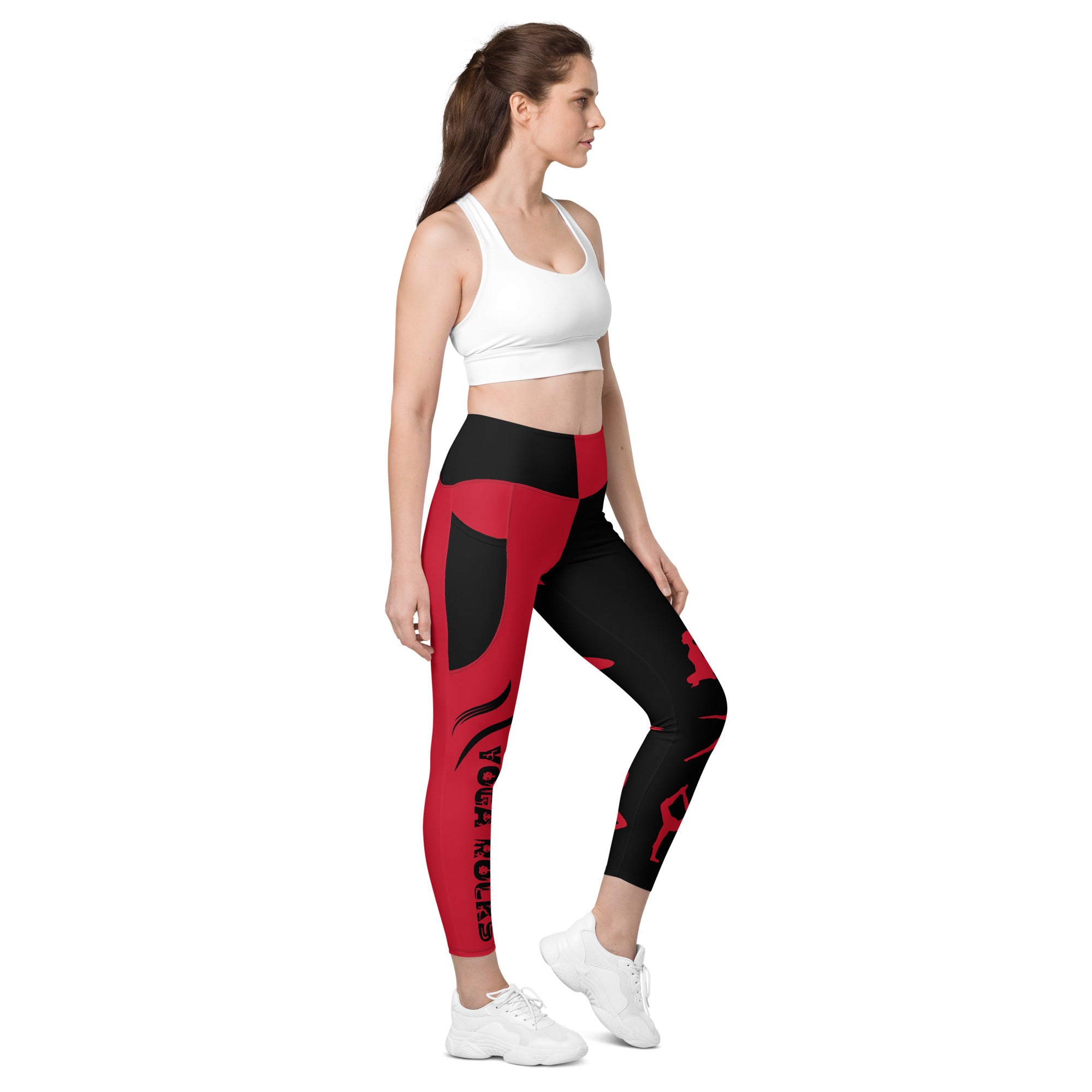 red-and-black-yoga-pants-high-waisted-yoga-leggings-pic3