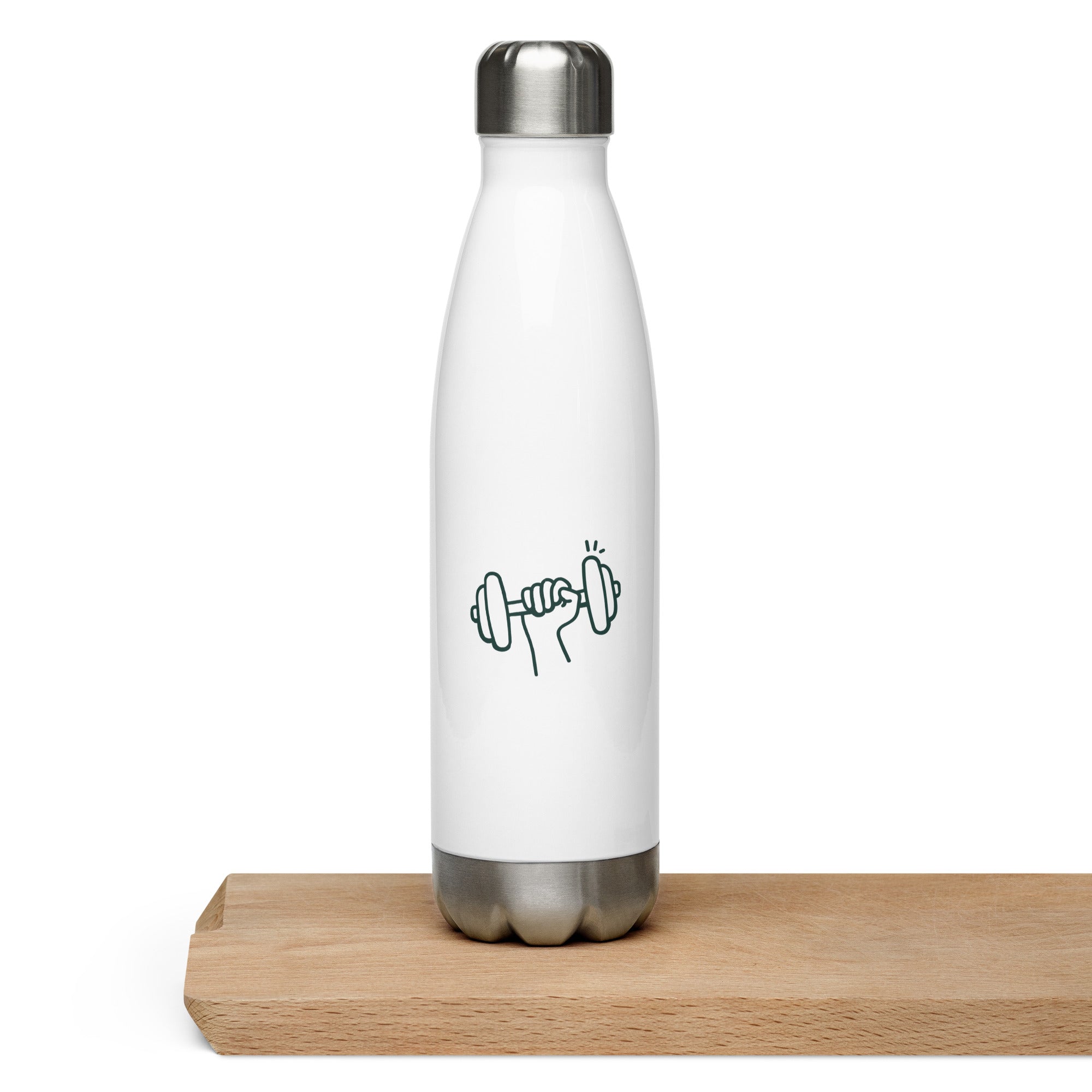 White Stainless Steel Water Bottle - Find Your Strength